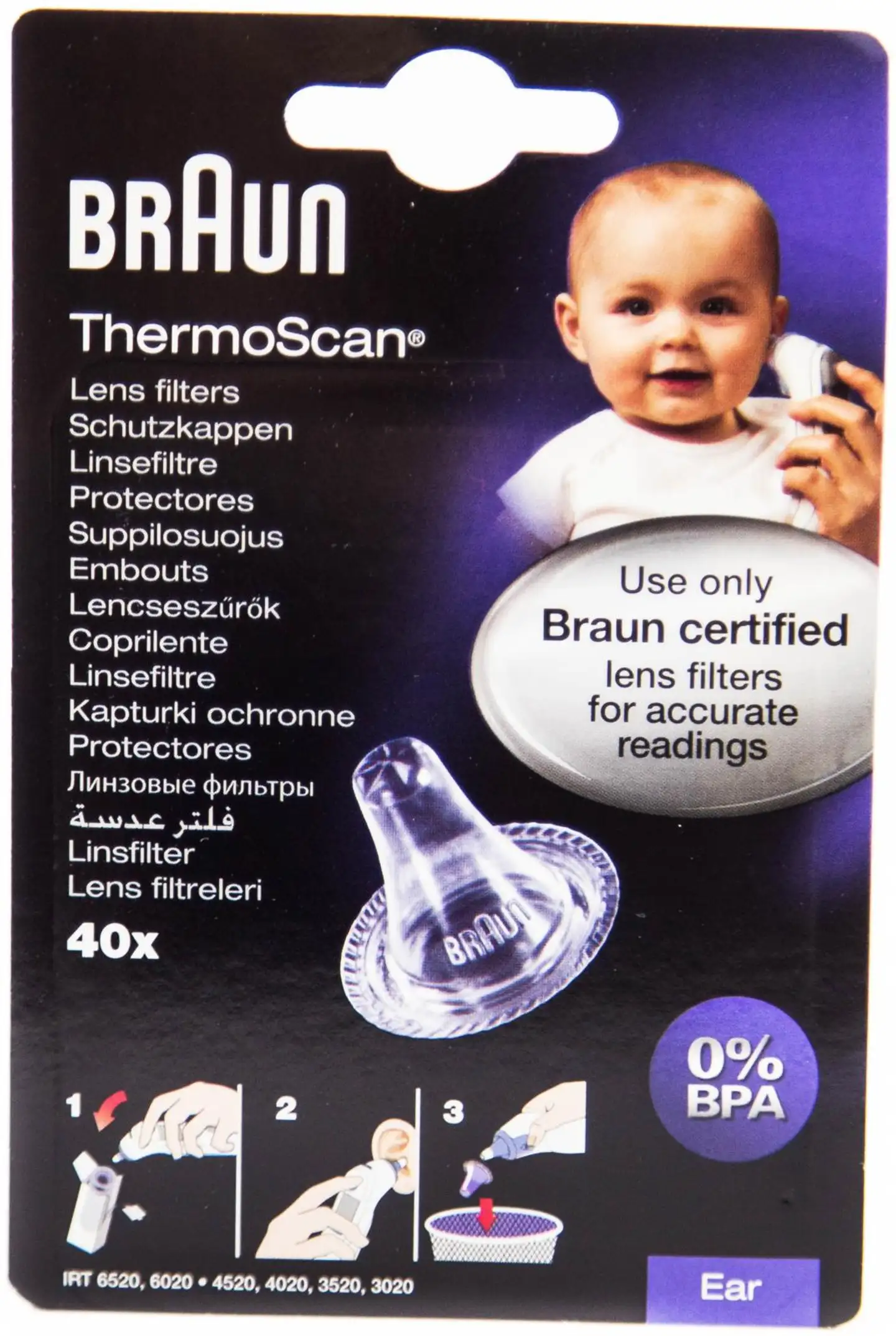 Braun suppilosuojus korvakuumemittariin LF40EULA01 40 kpl