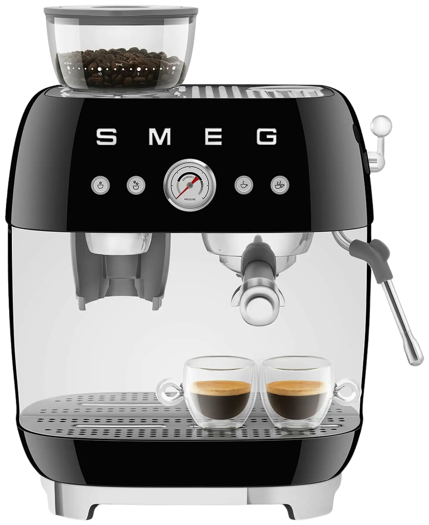 Smeg espressokeitin myllyllä musta EGF03BLEU - 9