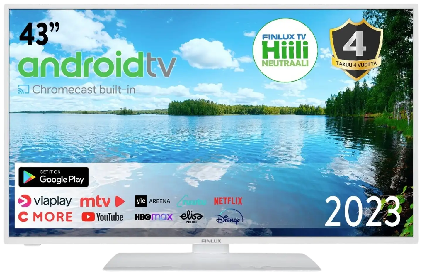 Finlux 43" 4K UHD Android Smart LED TV 43G9WCMI valkoinen