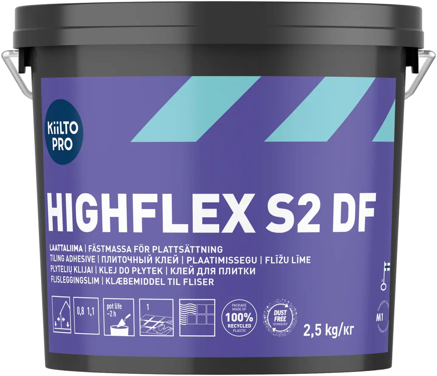 Kiilto HighFlex S2 DF Laattaliima 2,5 kg