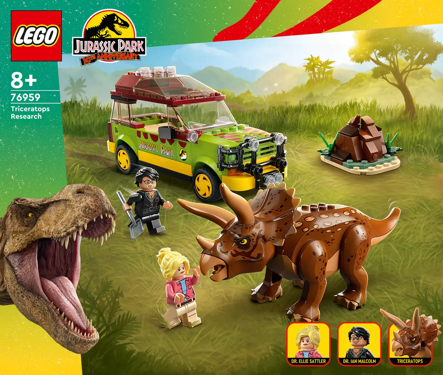 LEGO Jurassic World 76959 Triceratopsia tutkimassa - 3