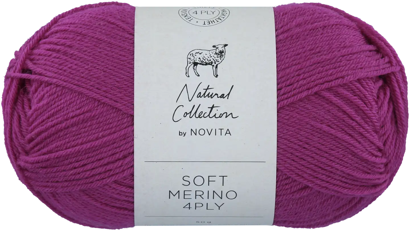 Novita lanka Soft Merino 4 PLY 50 g neilikka 780 - 1