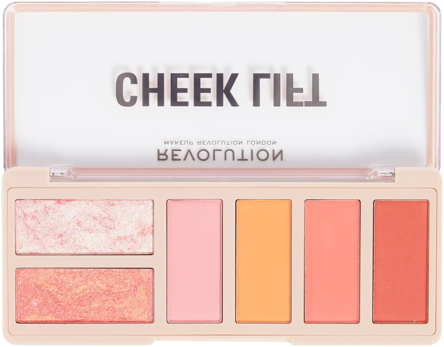 Makeup Revolution Cheek Lift Palette Pink Energy Poskien korostuspaletti 6 sävyä 10,8g - 3