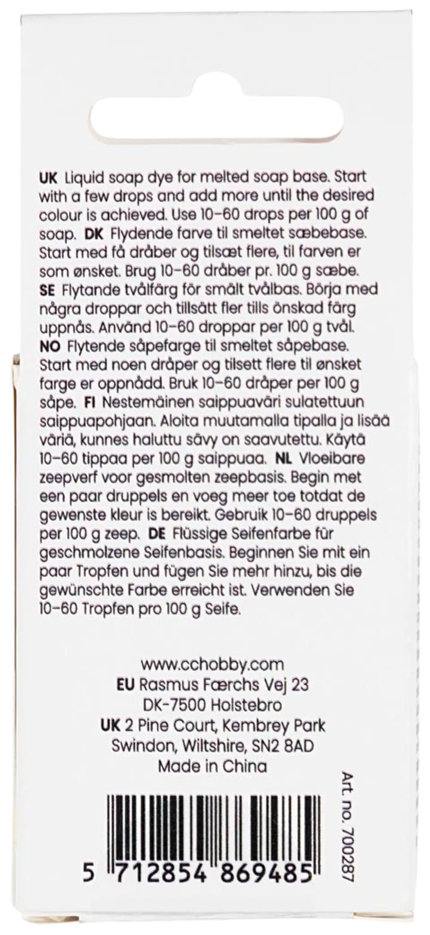 Creativ Company saippuaväri, musta, sininen, 10 ml - 3