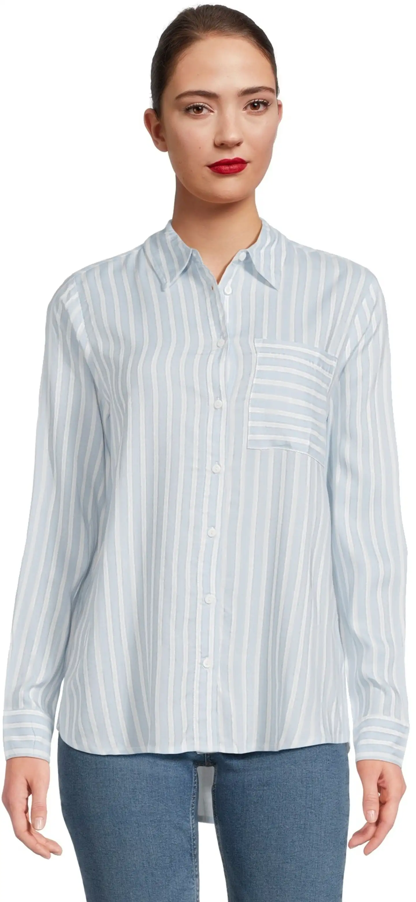 House naisten kauluspaita raita 228H260310 - BLUE WHITE - 1