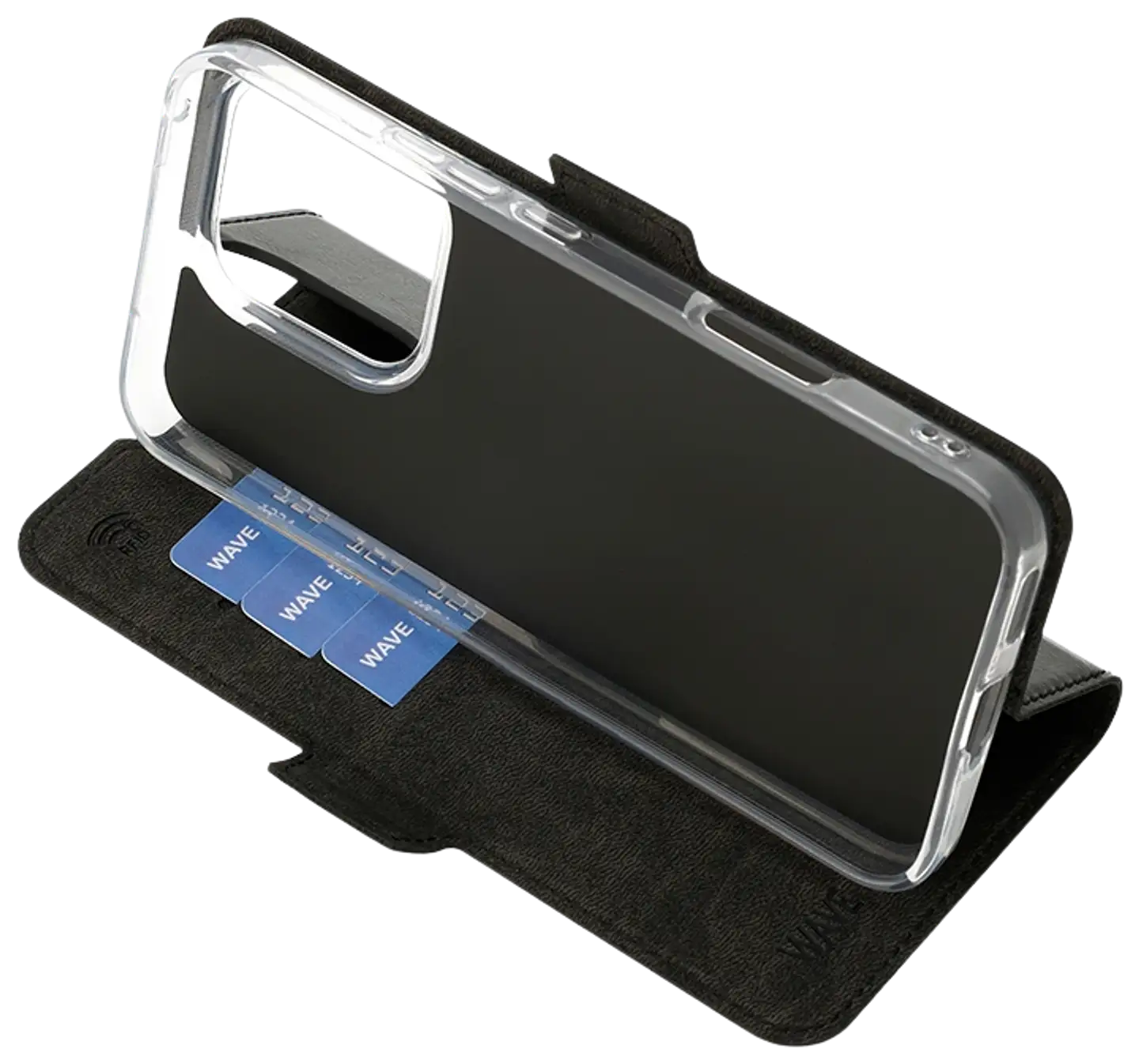 Wave Book Case, Honor 400 Lite, Musta - 5