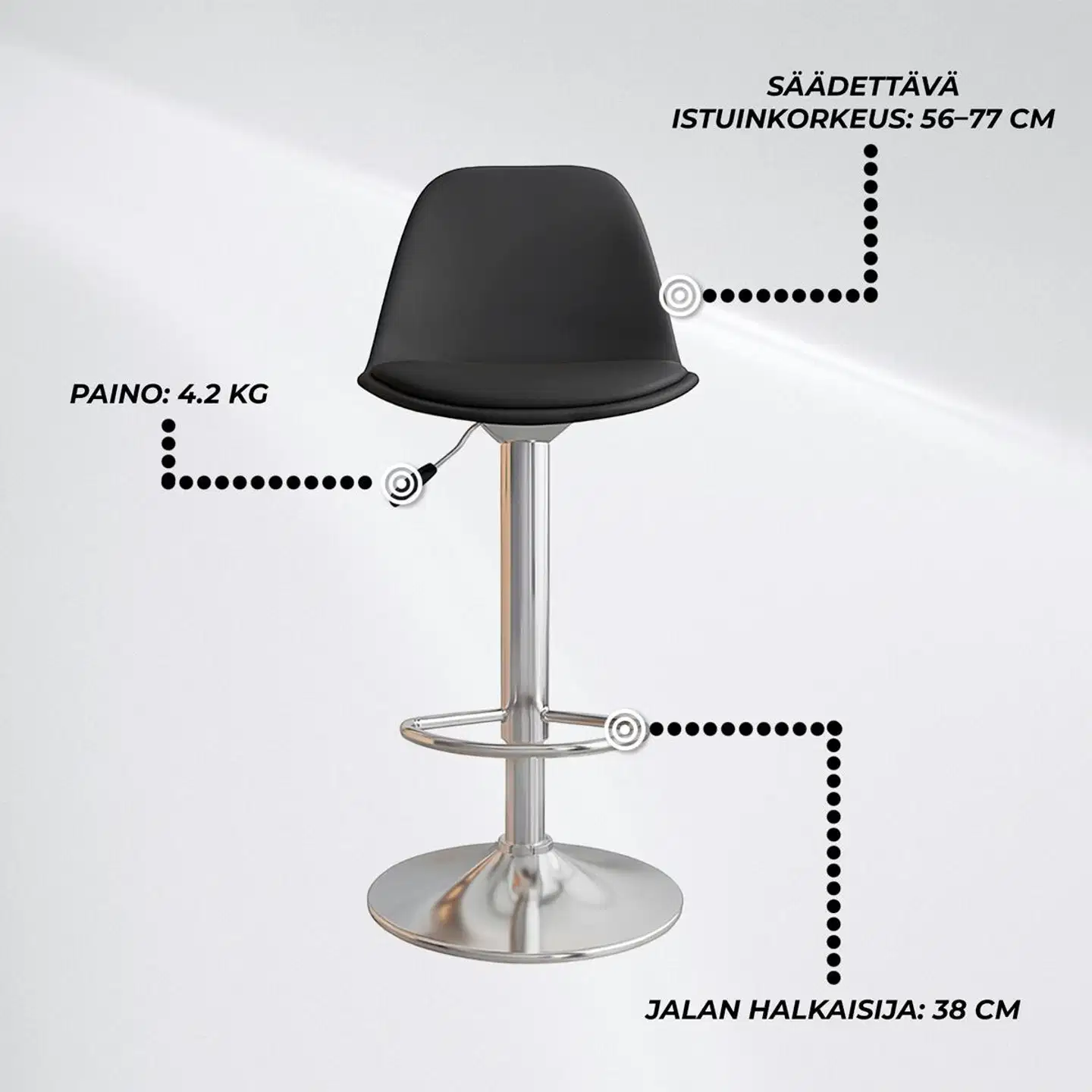 Lykke baarijakkara comfort, musta - 2