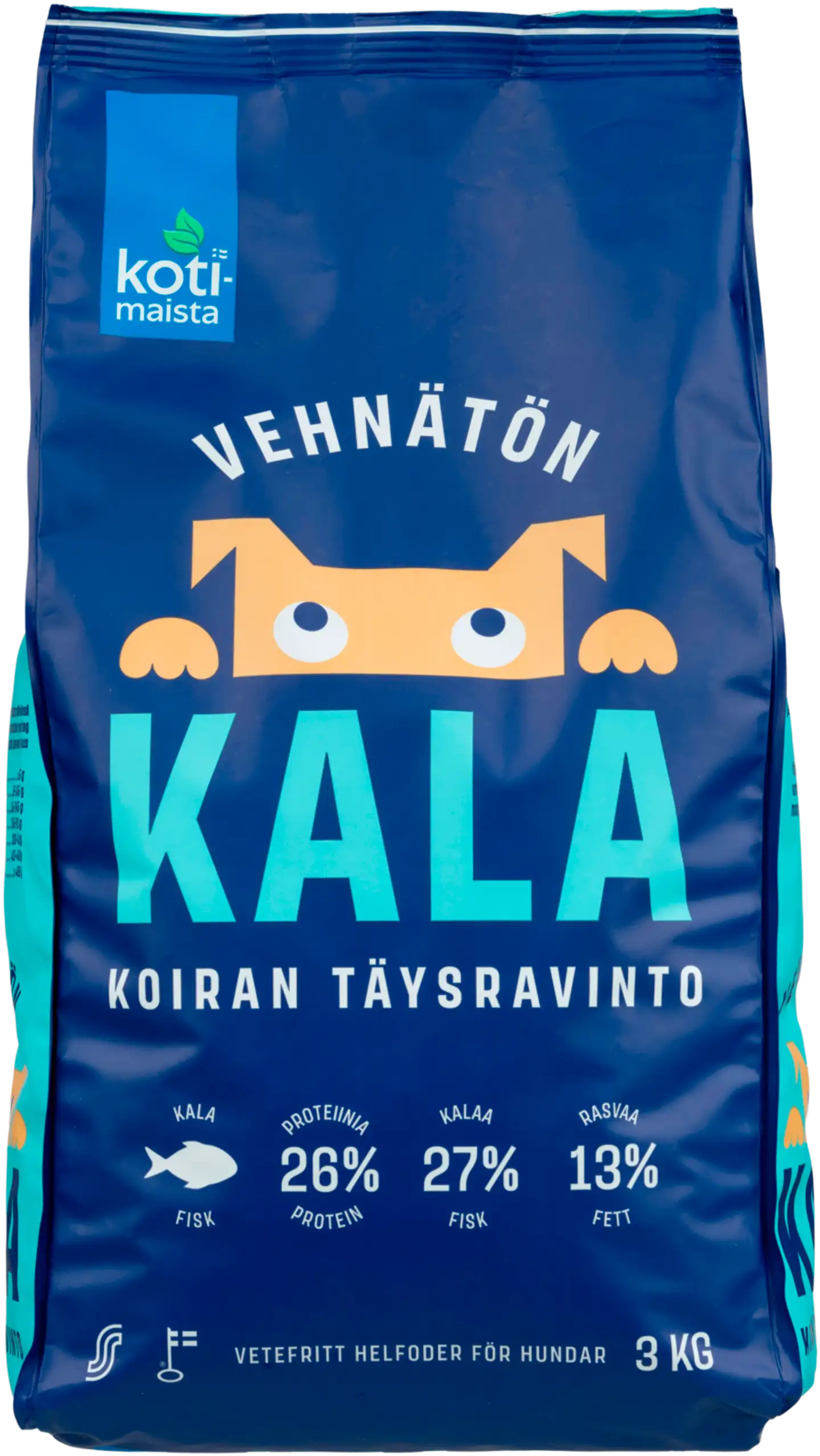 Kotimaista koiran täysravinto kala 3 kg - 1