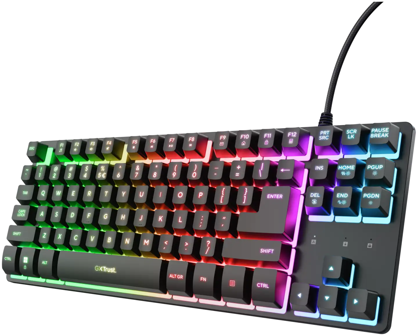 Trust Pelinäppäimistö GXT 833 Thado TKL musta - 1