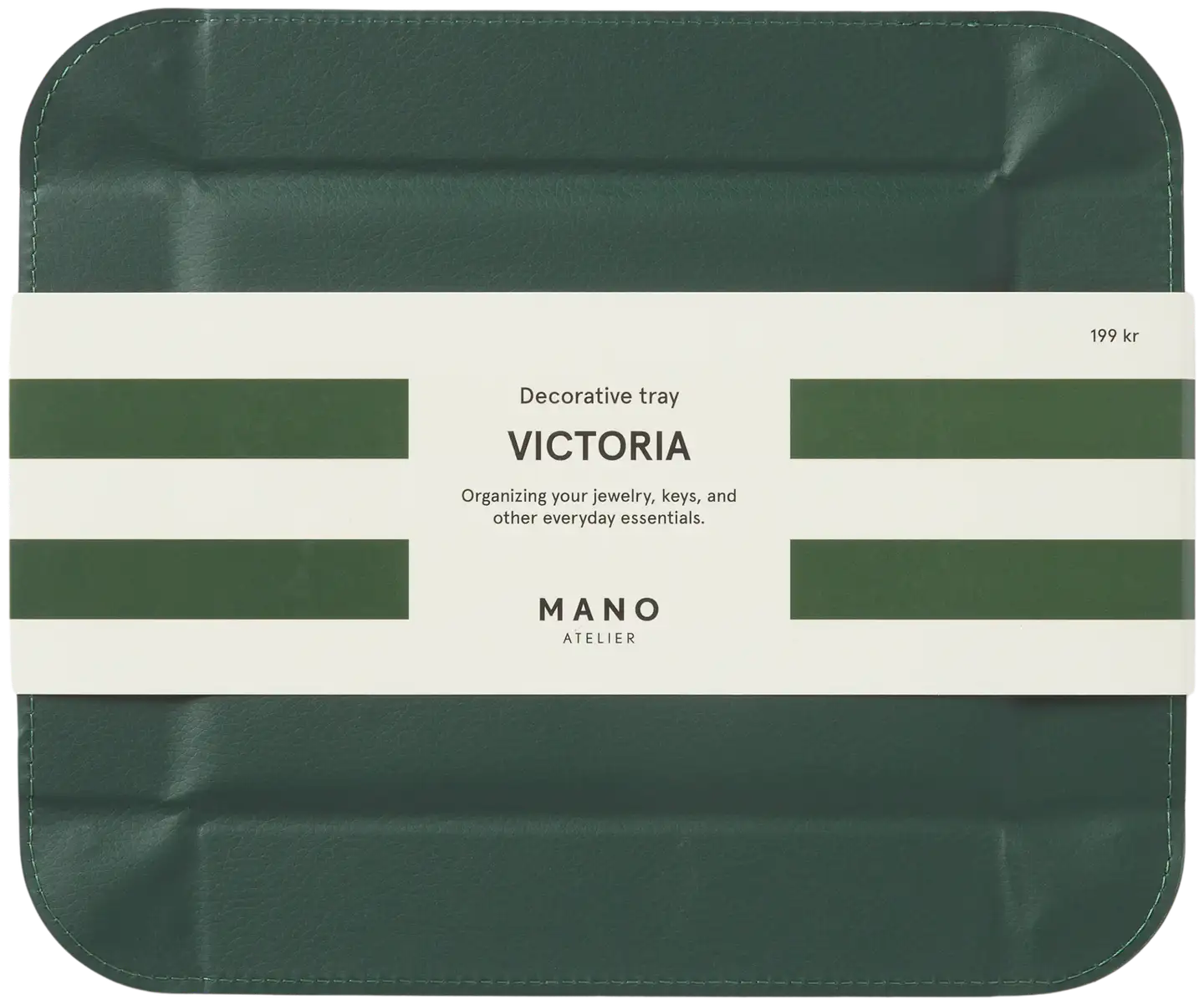 MANO ATELIER Koristetarjotin Victoria, tummanvihreä - 2