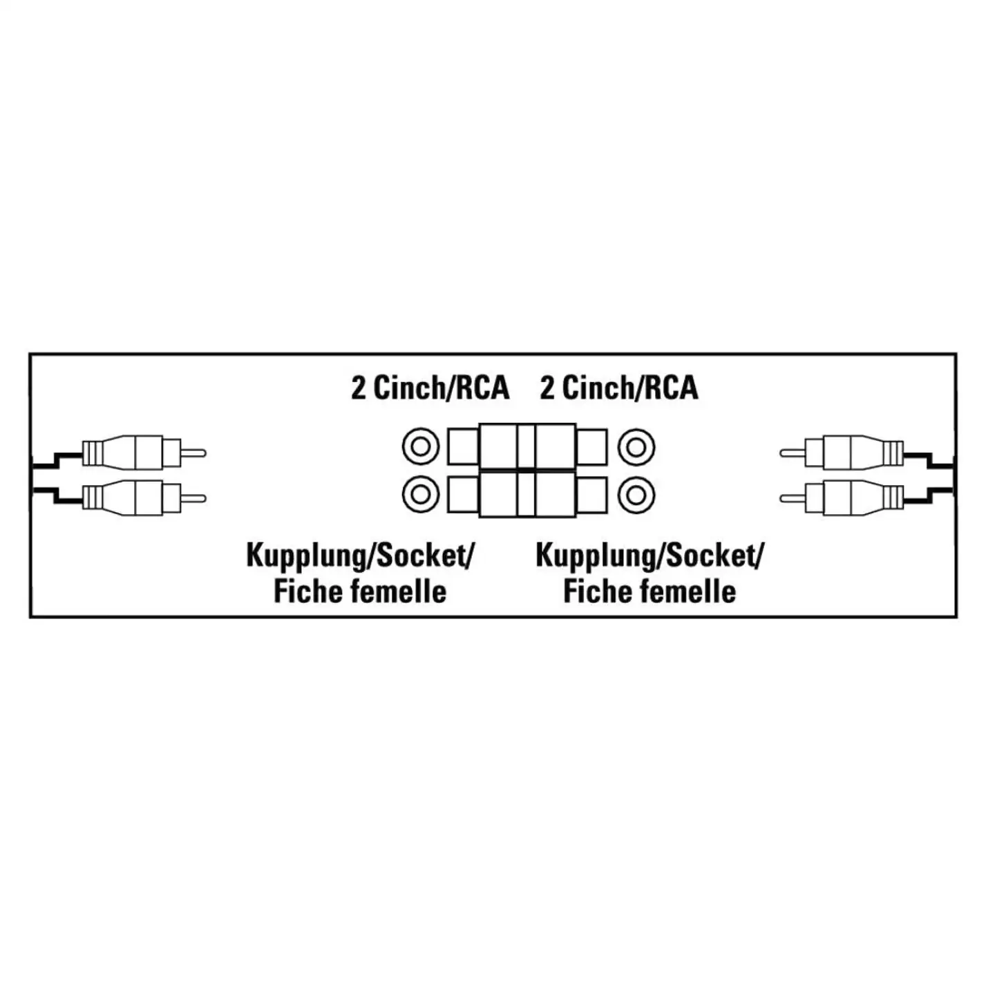 Hama Audiosovite, jatkosovite, 2 x RCA naaras - 2