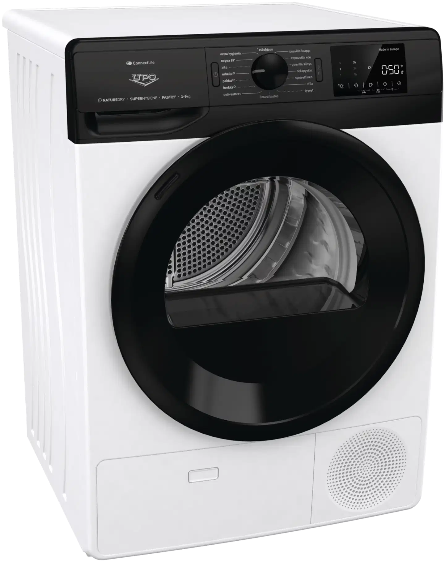 UPO kuivausrumpu K2V9DB 9kg valkoinen - 3