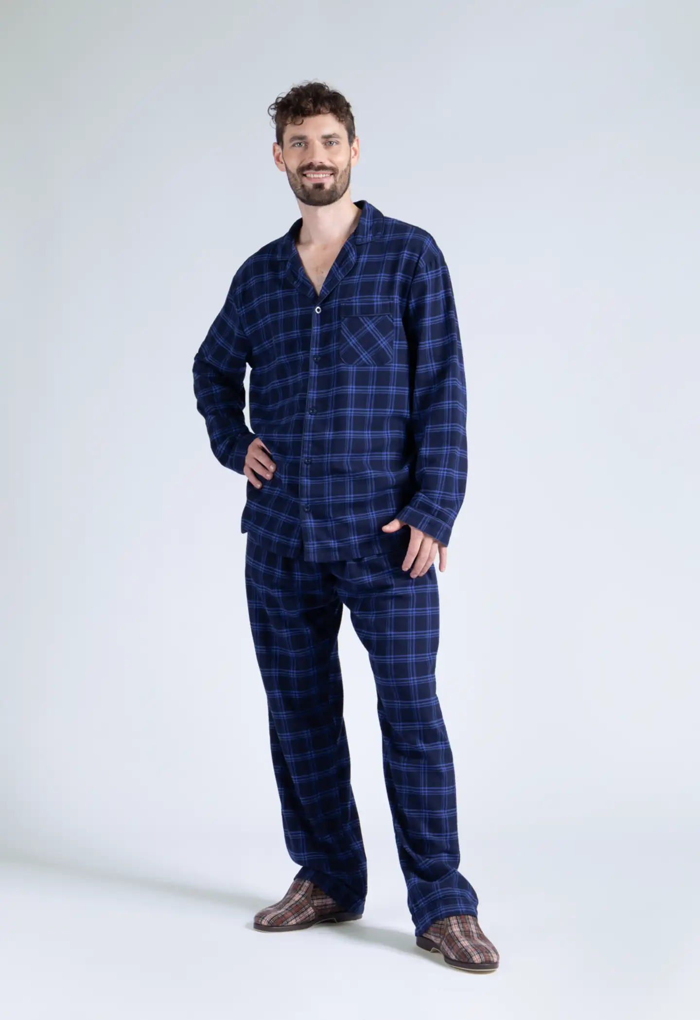 House miesten flanellipyjama 191H382593 - Dark blue - 5