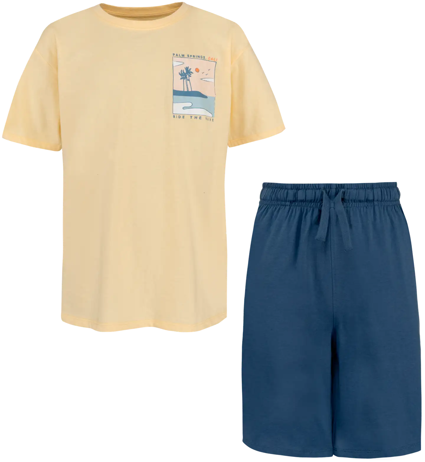 TEX lasten shortsisetti I954359 - YELLOW 4 - 1