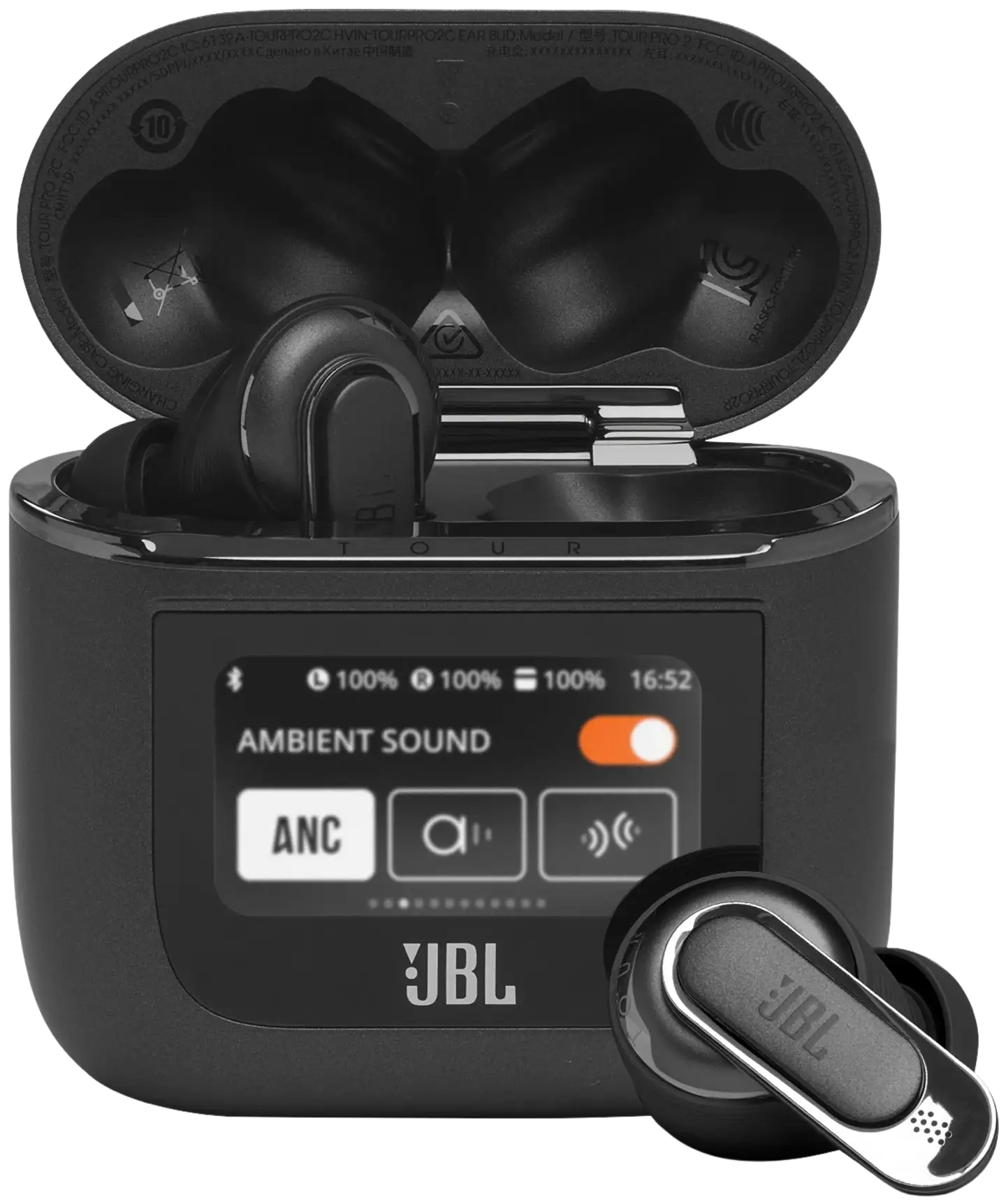 JBL Bluetooth vastamelunappikuulokkeet Tour Pro 2 musta - 1