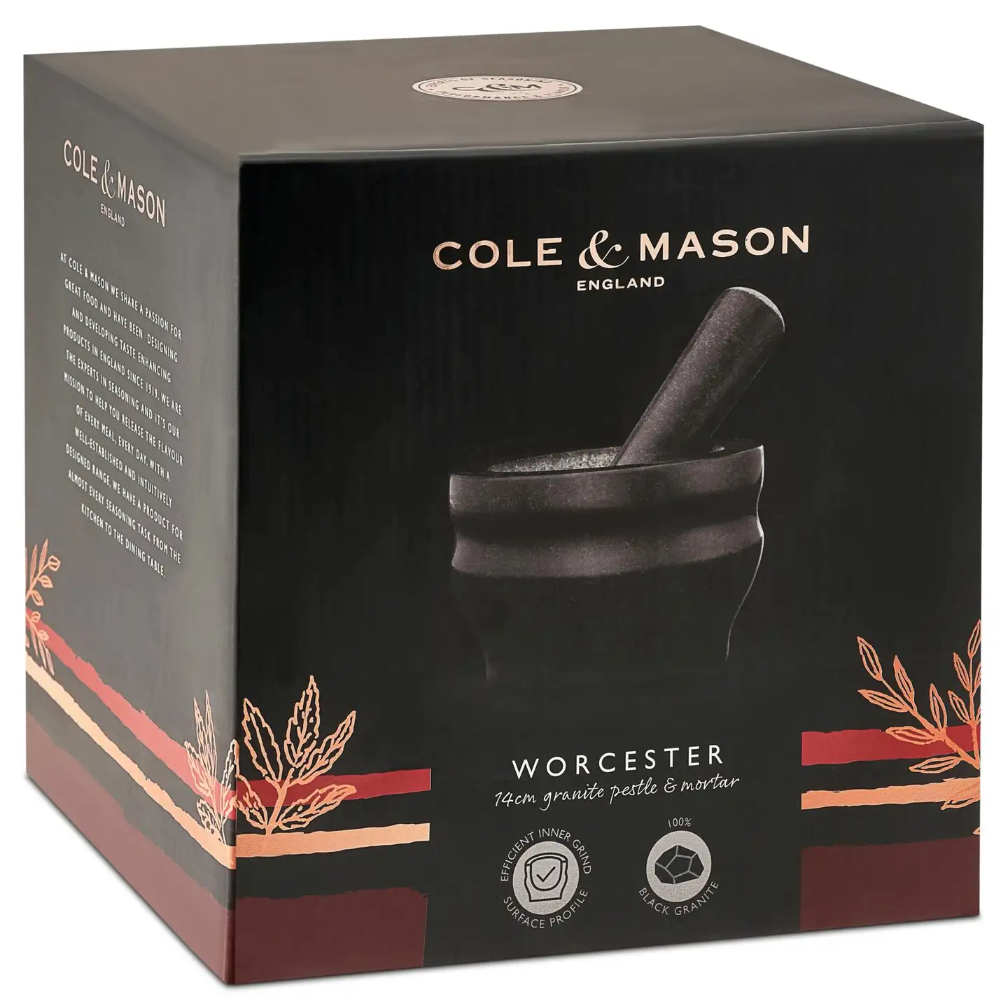 Cole & Mason kivimortteli 14 cm - 2