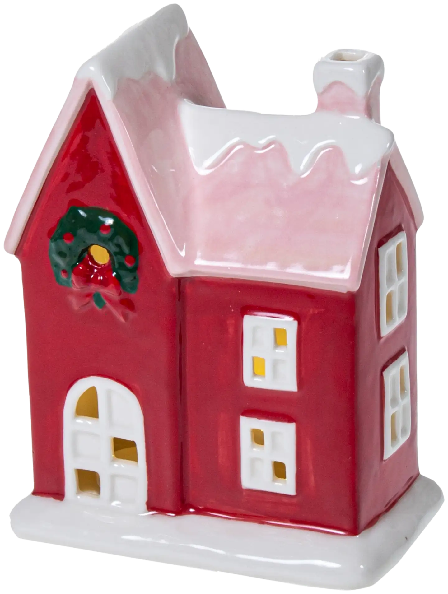 AmandaB joulutalo LED 16 cm punainen