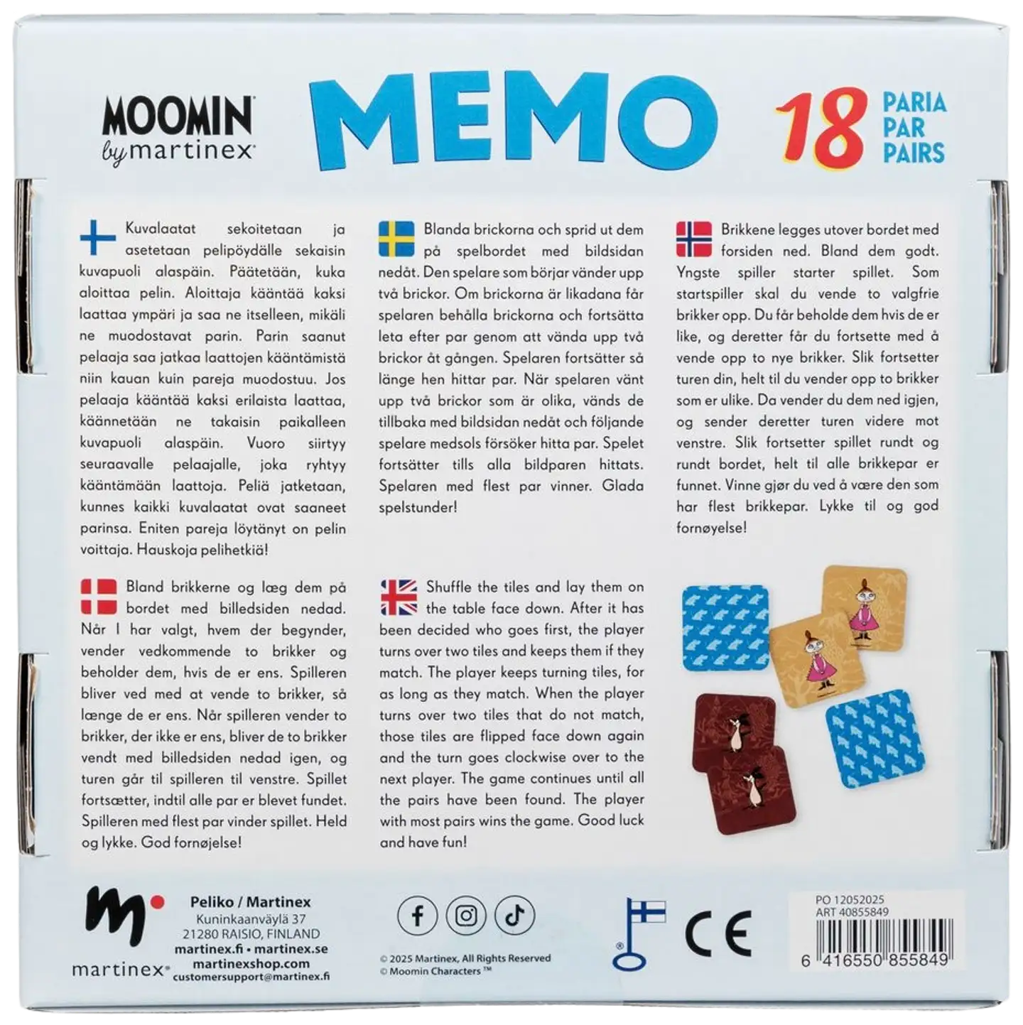 Peliko Lasten muistipeli  Muumi - 3