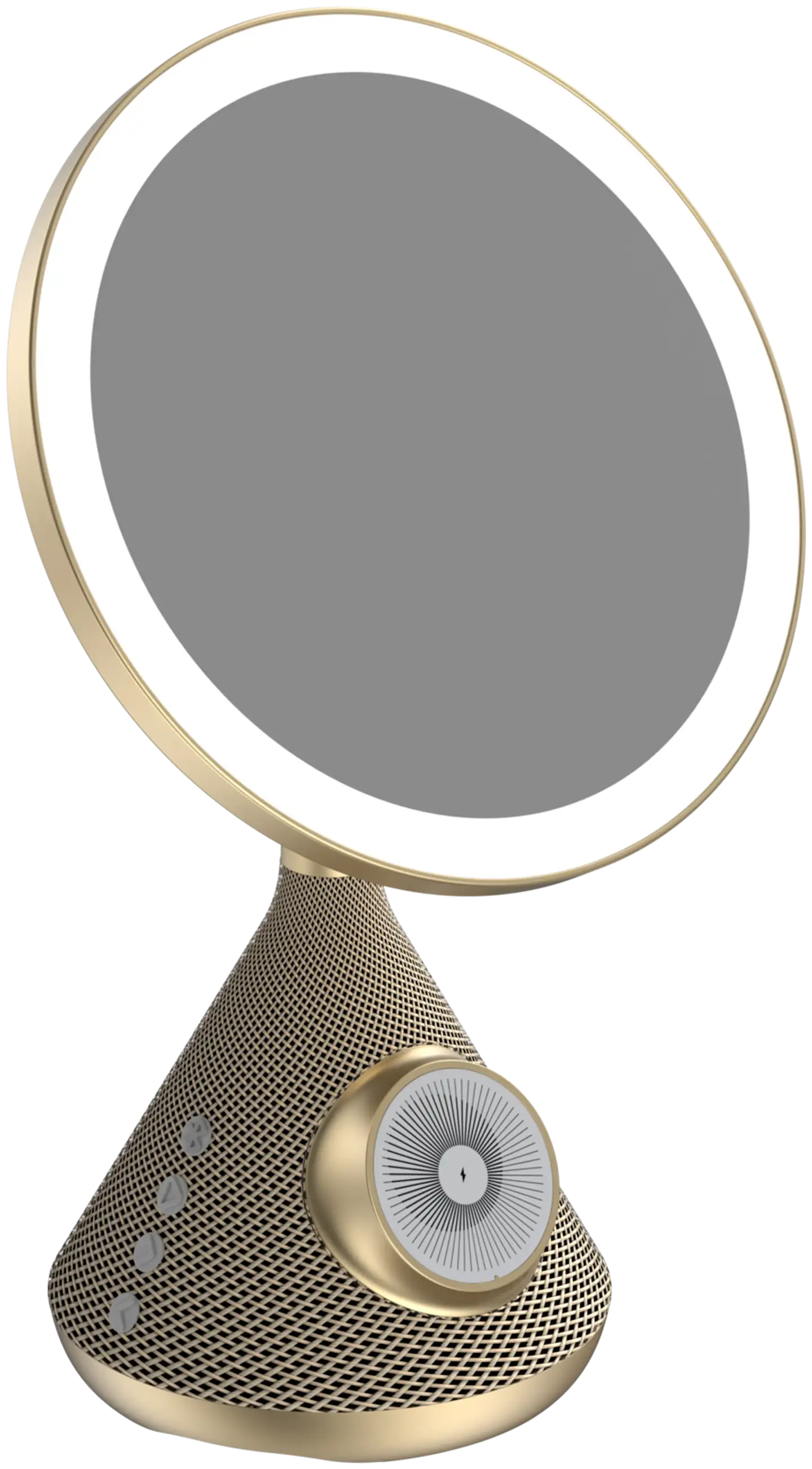 Waltter Magic Mirror LED meikkipeili langattomalla latauksella ja kaiuttimella kulta - 1