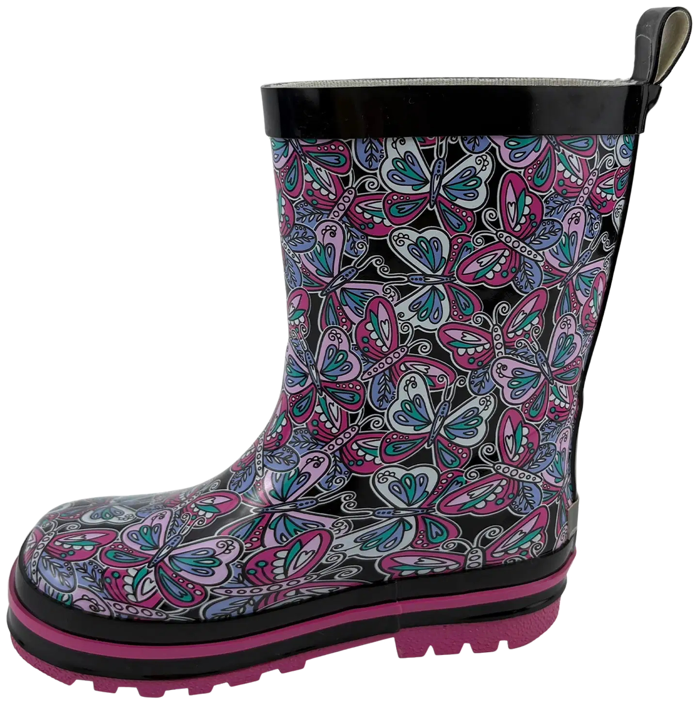 Ciraf lasten kumisaappaat Butterfly RB - black/pink - 4