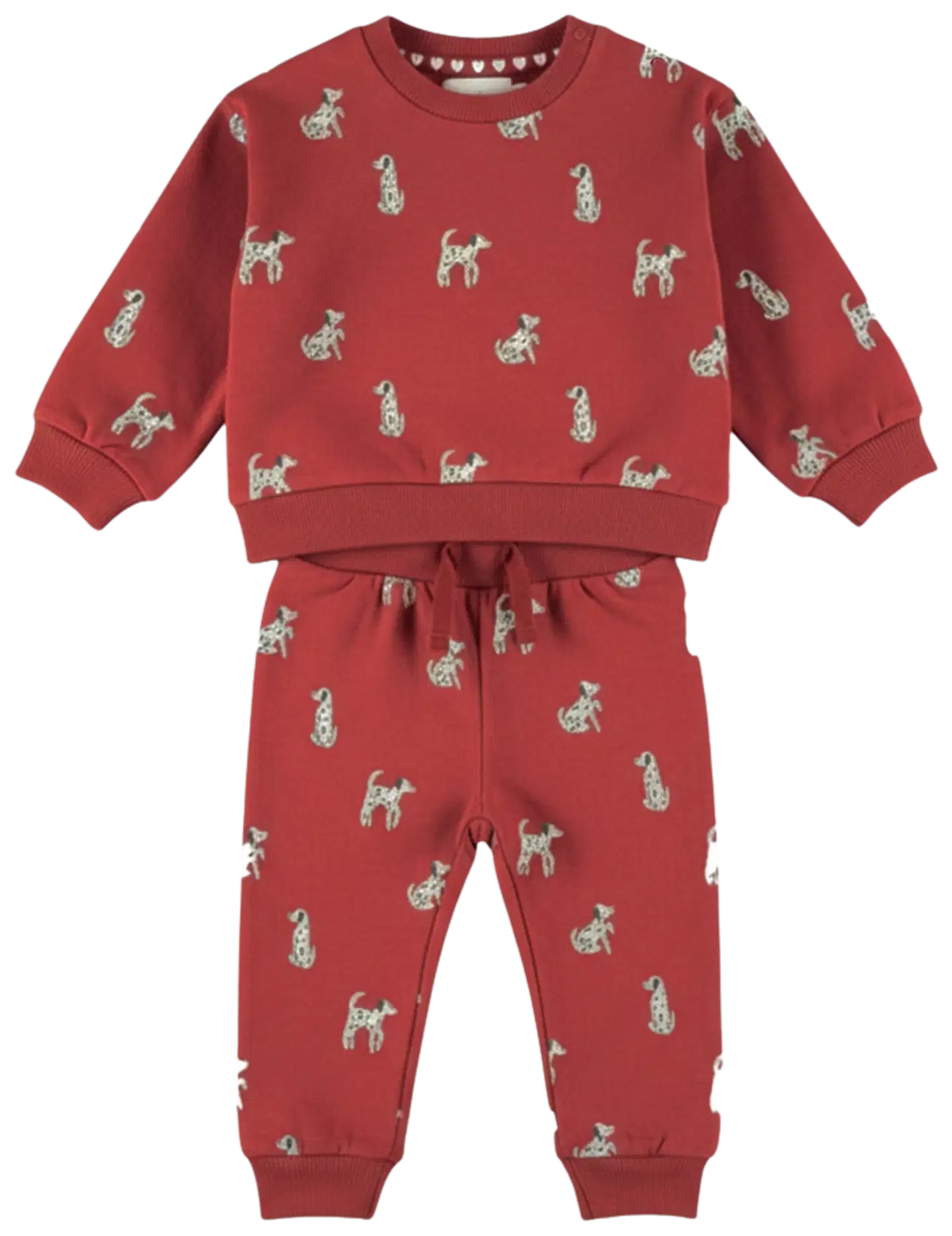 Dirkje lasten dalmatiankoira collegehousut + collegepusero M60460 - Rosewood - 1