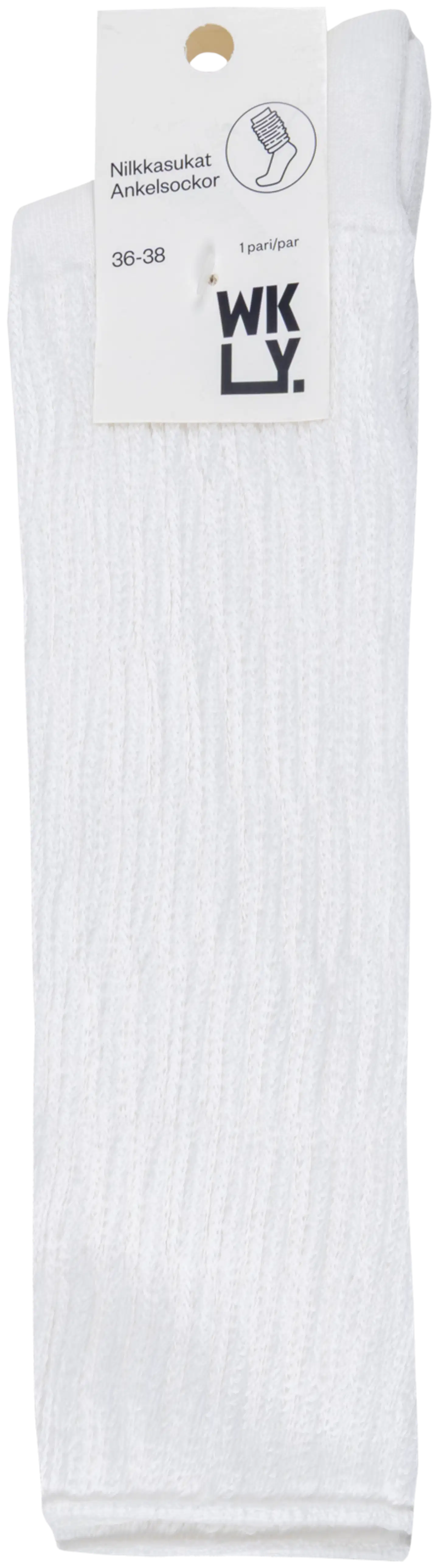 WKLY. naisten slouch-sukat 214W062601 - WHITE - 2