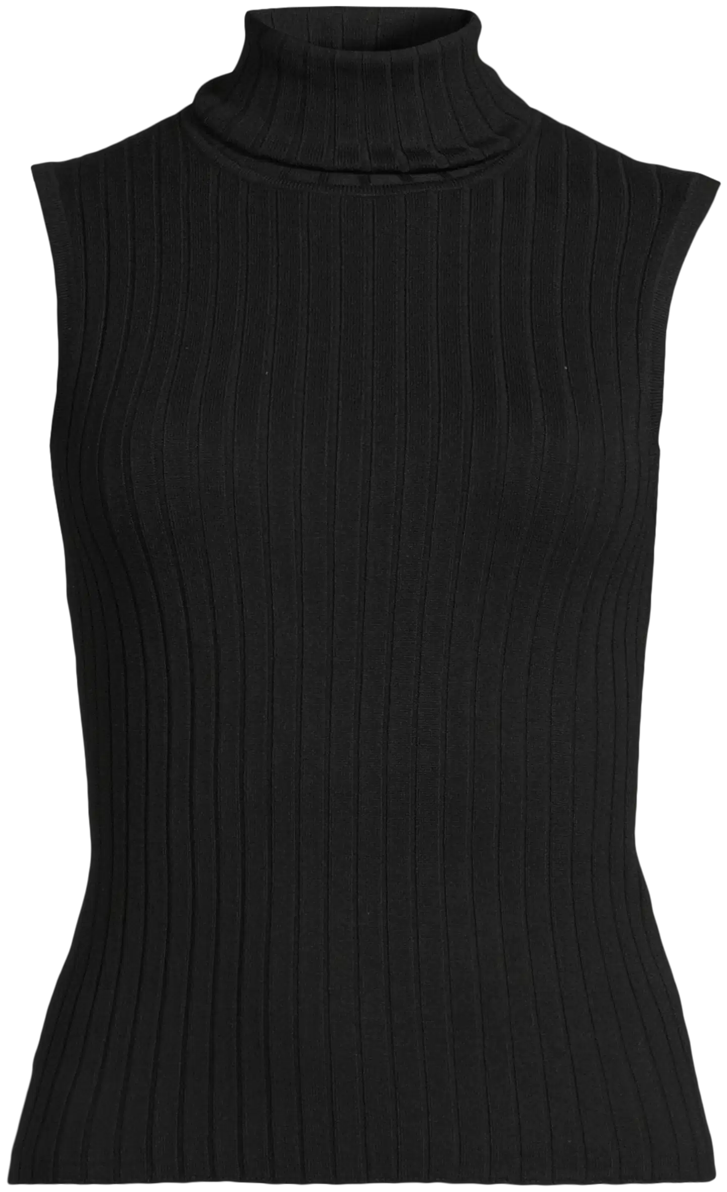 WKLY. naisten hihaton neulepoolo 213W341510 - Black - 2