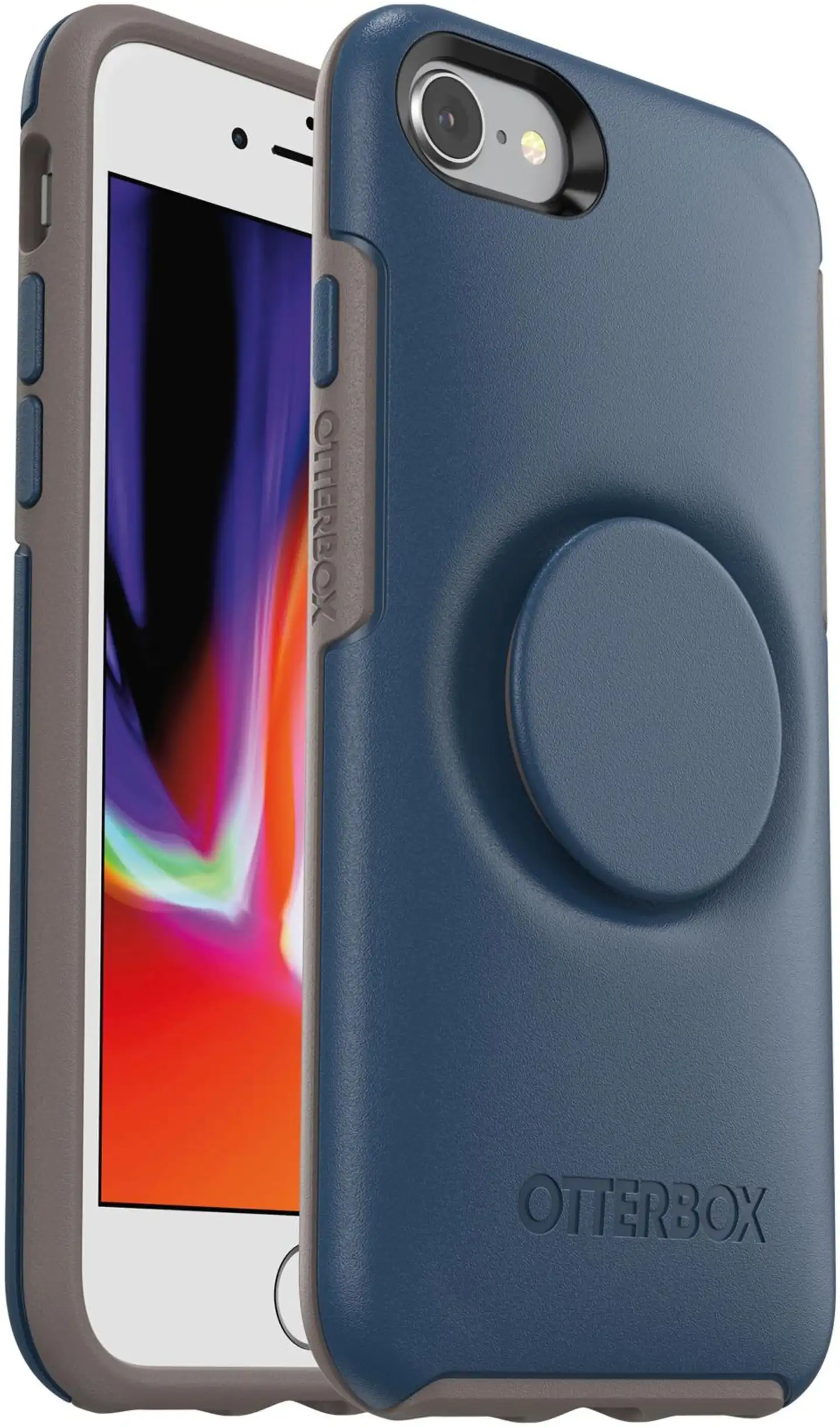 Otterbox otter + PopSocket symmetry suojakuori iPhone 8/7 go to blue