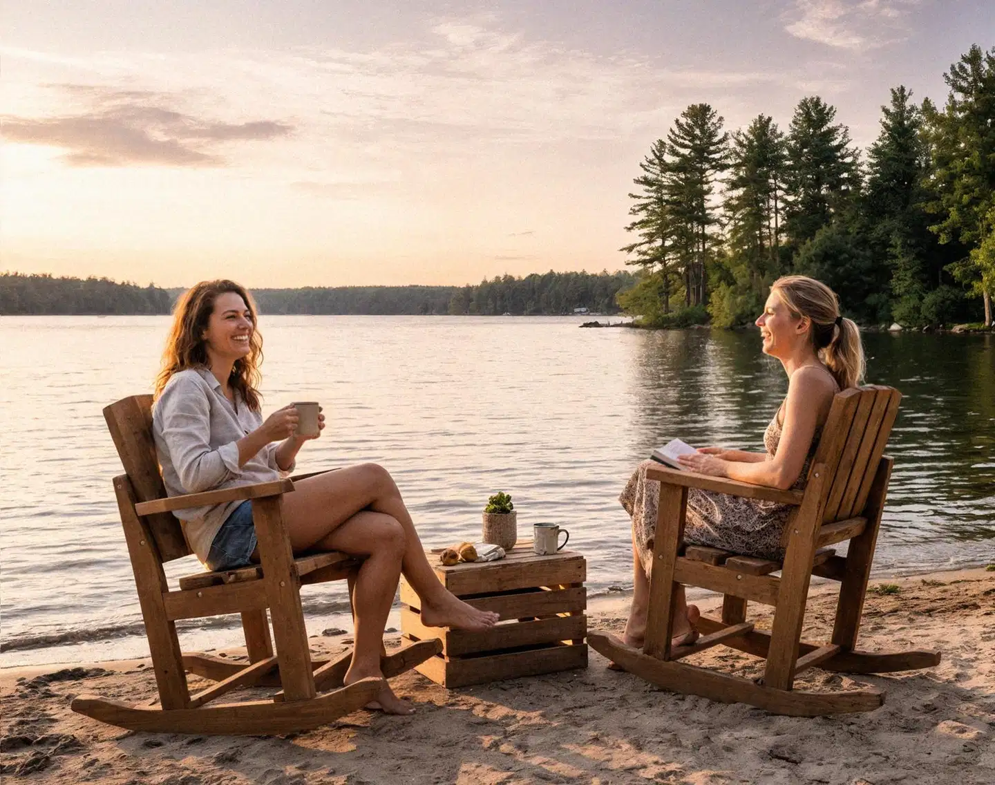 Miljöörakennus Jämäkkä keinutuoli, luonnon ruskea 89x117x63cm - 4