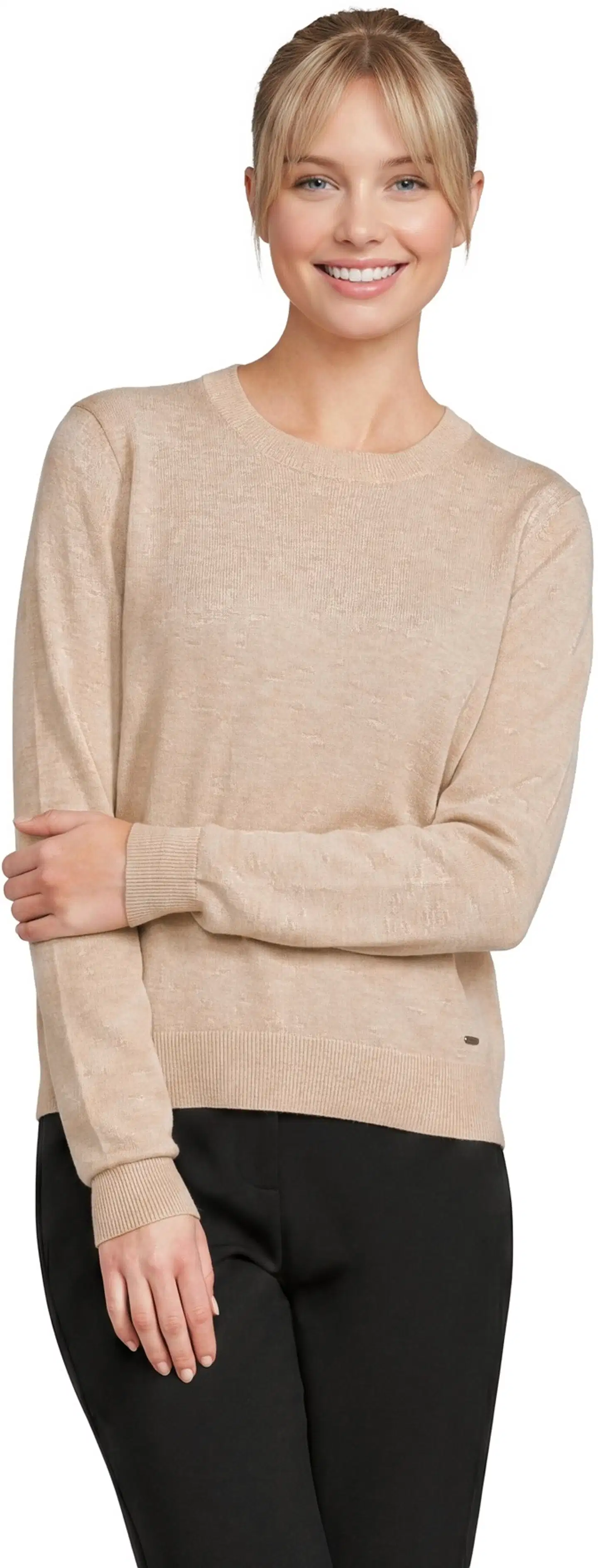 London Fog naisten merinovillaneule 213L264007 - beige - 1