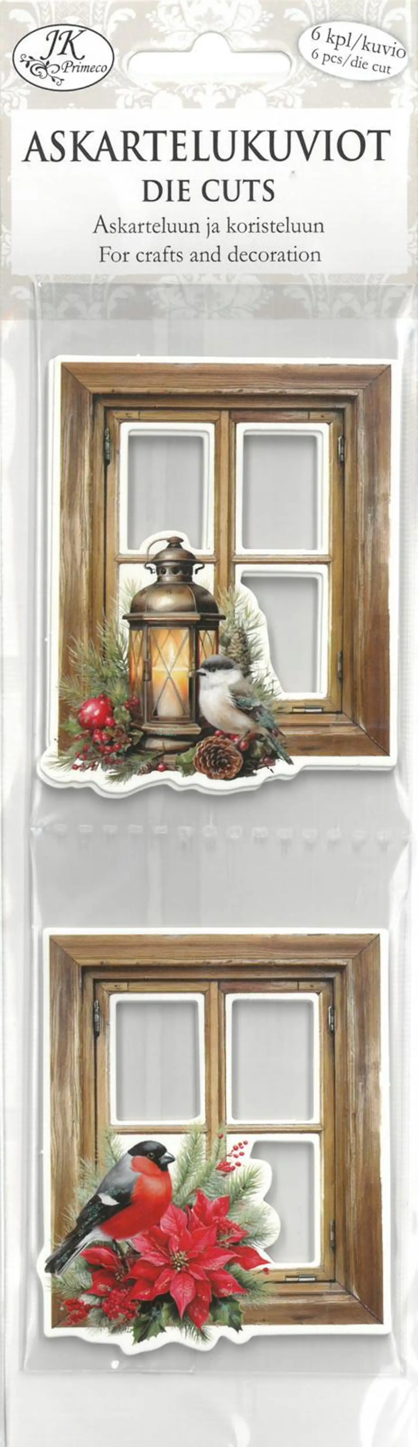 J.K. Primeco askartelukuviot kapea Ikkunat ruskea