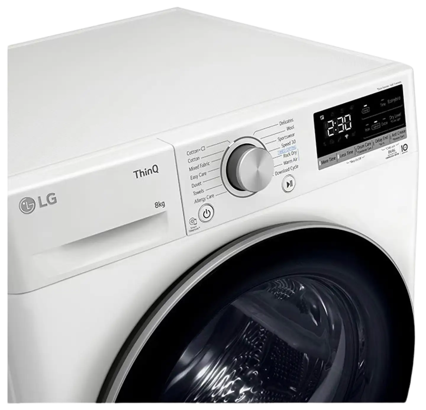 LG kuivausrumpu RH80V9AV7N 8kg valkoinen - 5