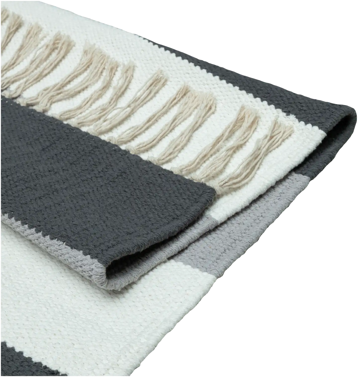 House puuvillamatto Liina 90x150 cm t.harmaa/l.valkoinen/v.harmaa - 2