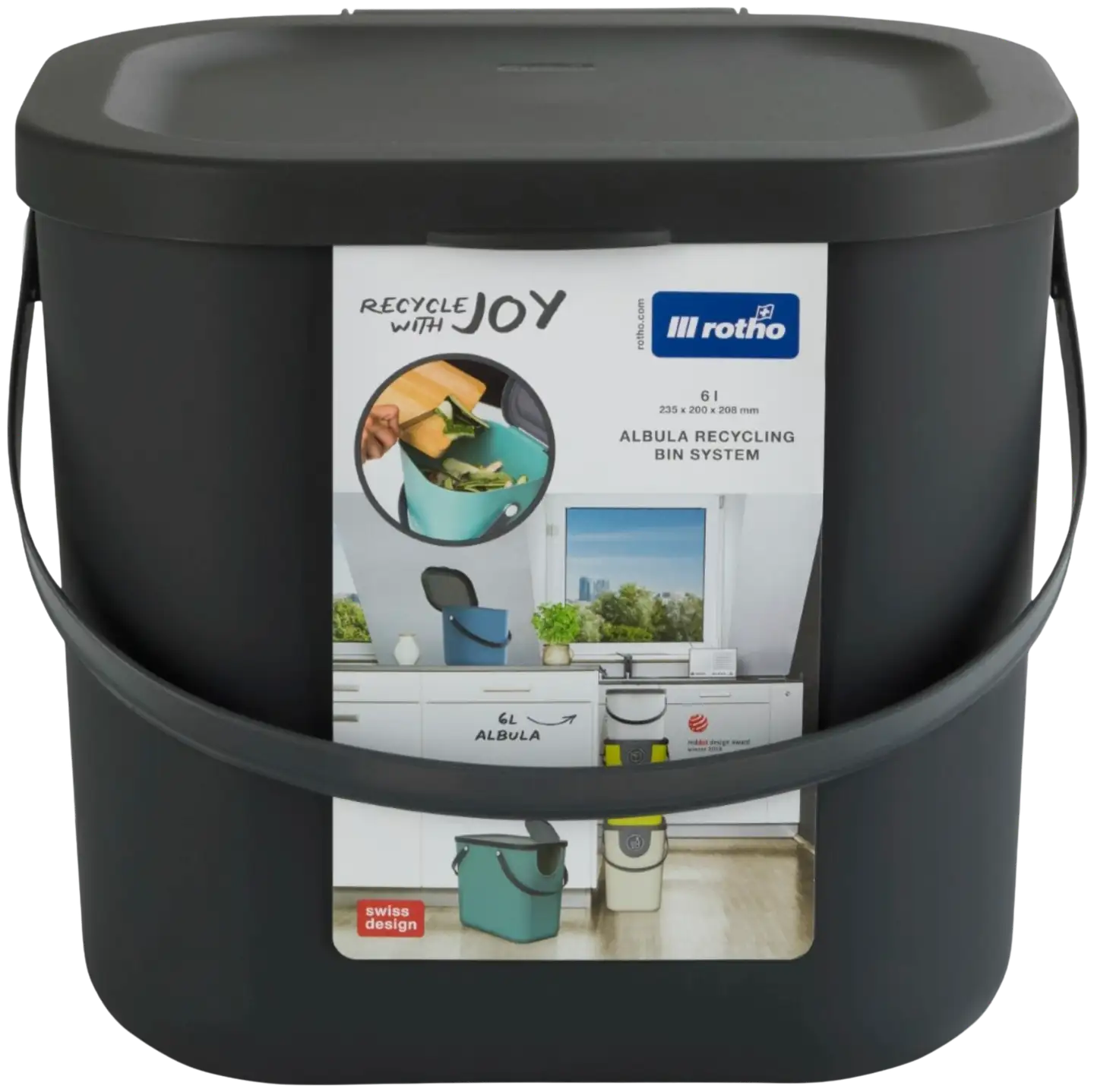 Rotho kierrätysroskakori 6l - 2