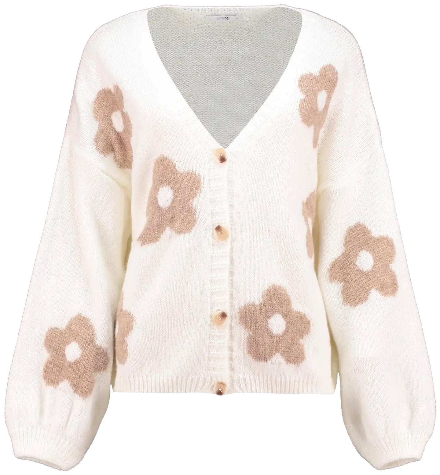 Hailys naisten neuletakki Cd Fl44ower UNF-3344 - offwhite/beige flower - 1