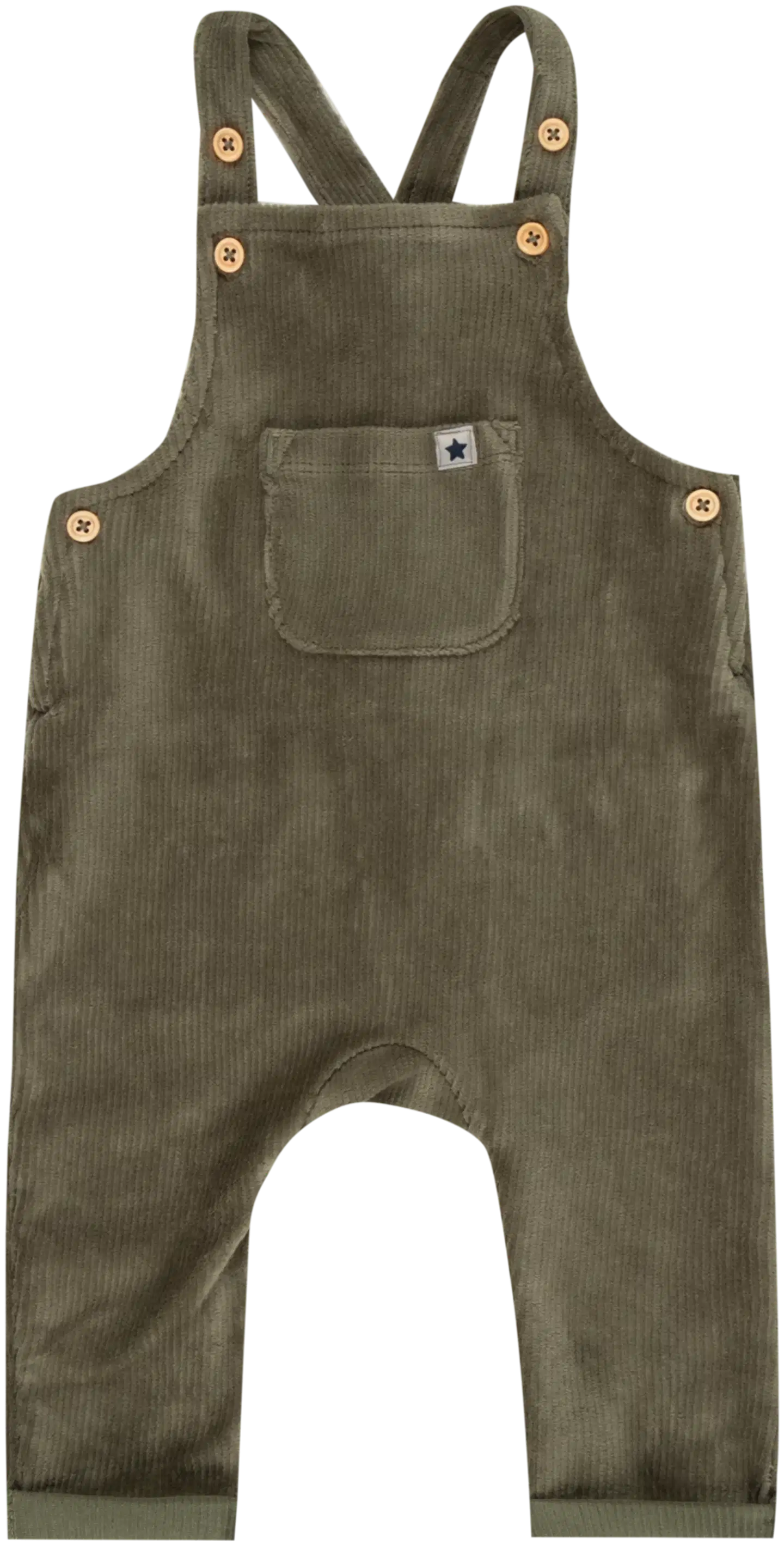 Ciraf vauvojen lappuhaalarit veluuria 250B262910 - Dusty Olive - 1