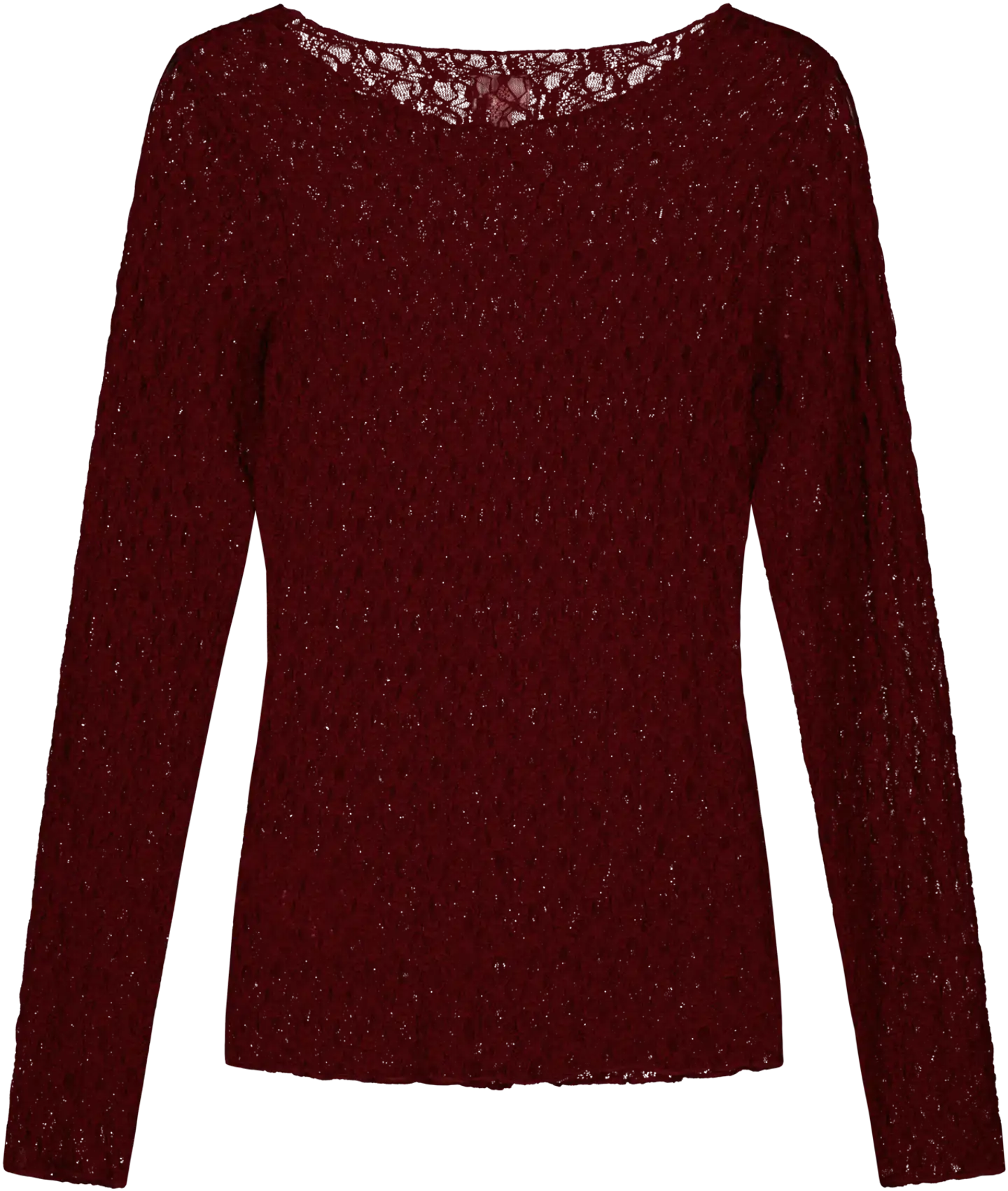 WKLY. naisten pitsinen trikoopusero 213W341100 - cabernet - 2