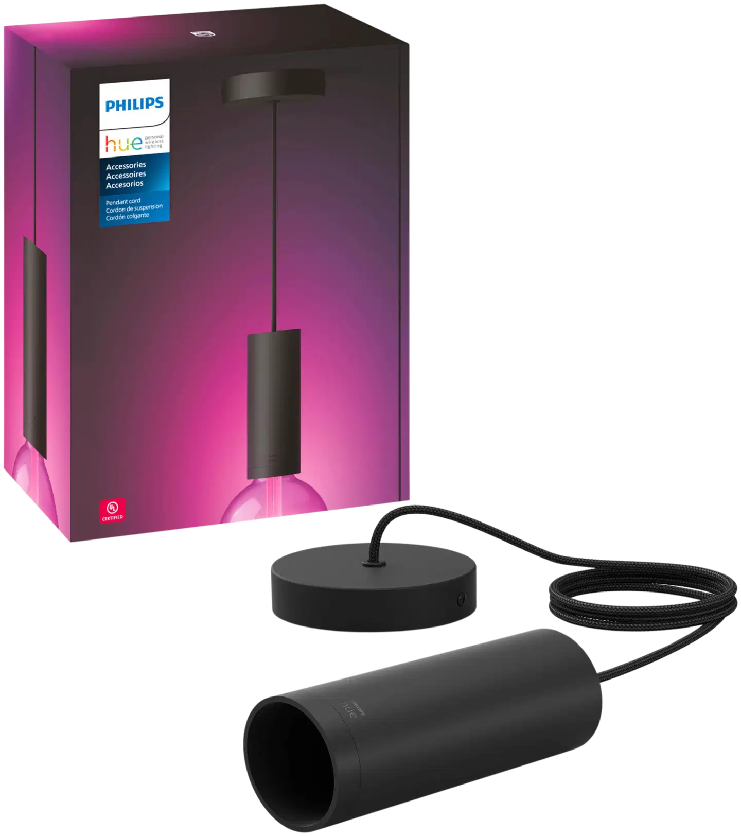 Philips Hue ripustusjohto Lightguide lampuille E27 kannalla musta - 1