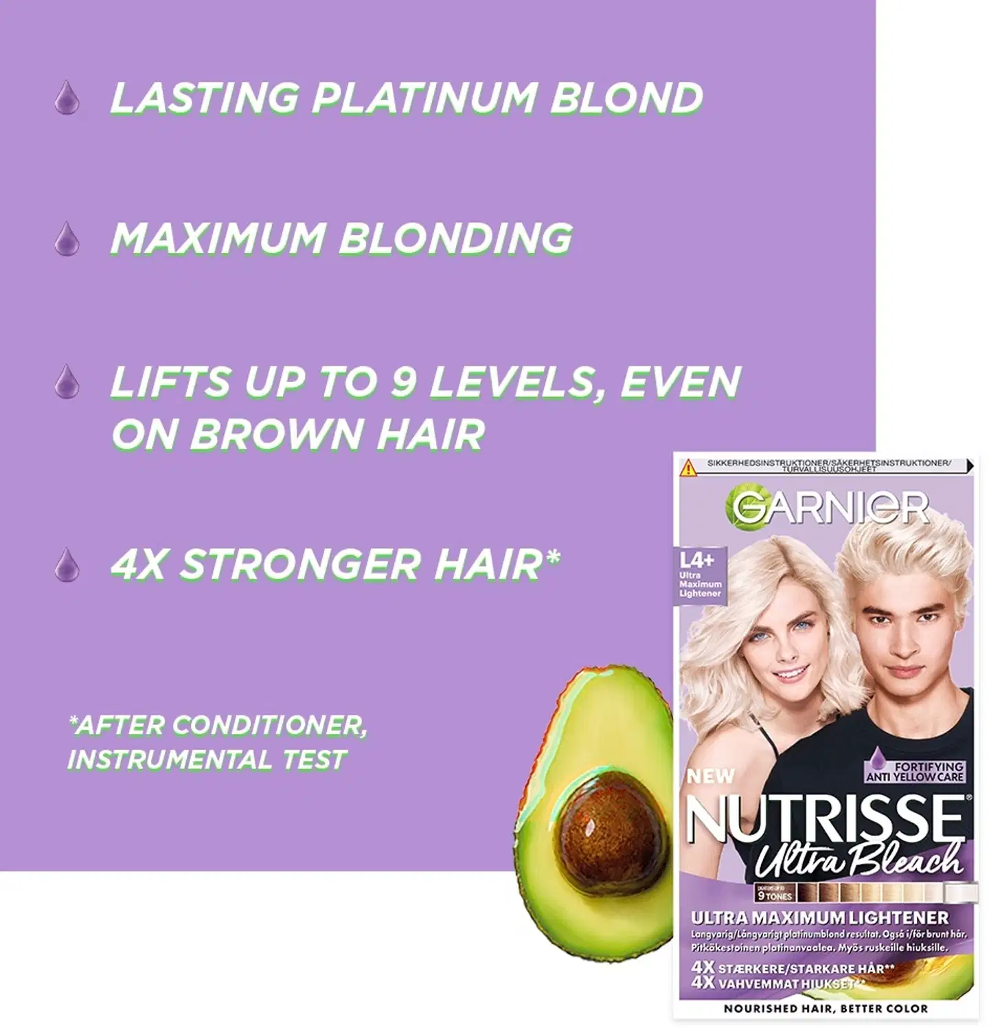Garnier Nutrisse Ultra Bleach L4+ Extreme Blonding ultravoimakas vaalennus 1kpl - 3