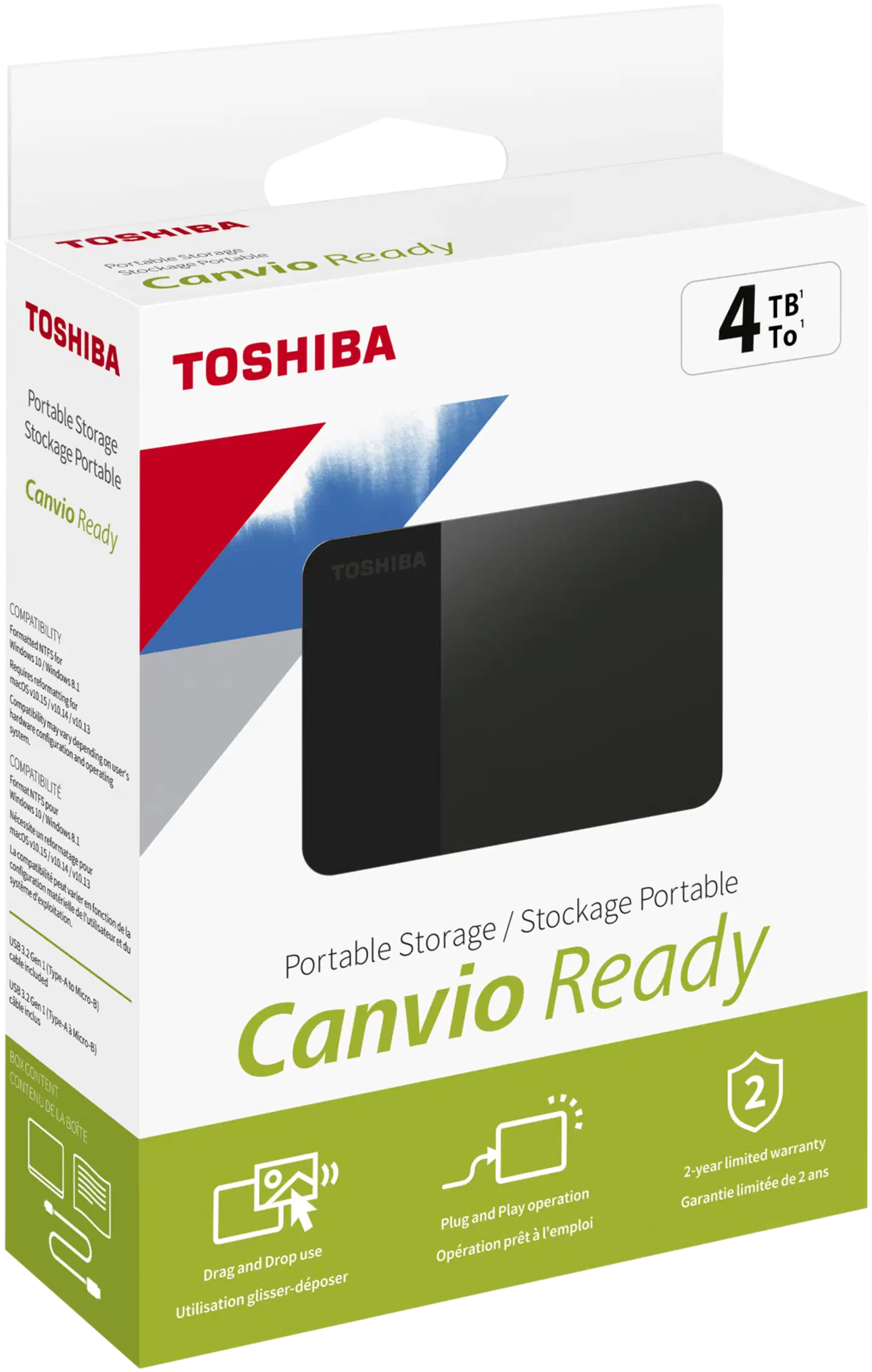 Toshiba Canvio Ready -ulkoinen kovalevy 4 TB - 3
