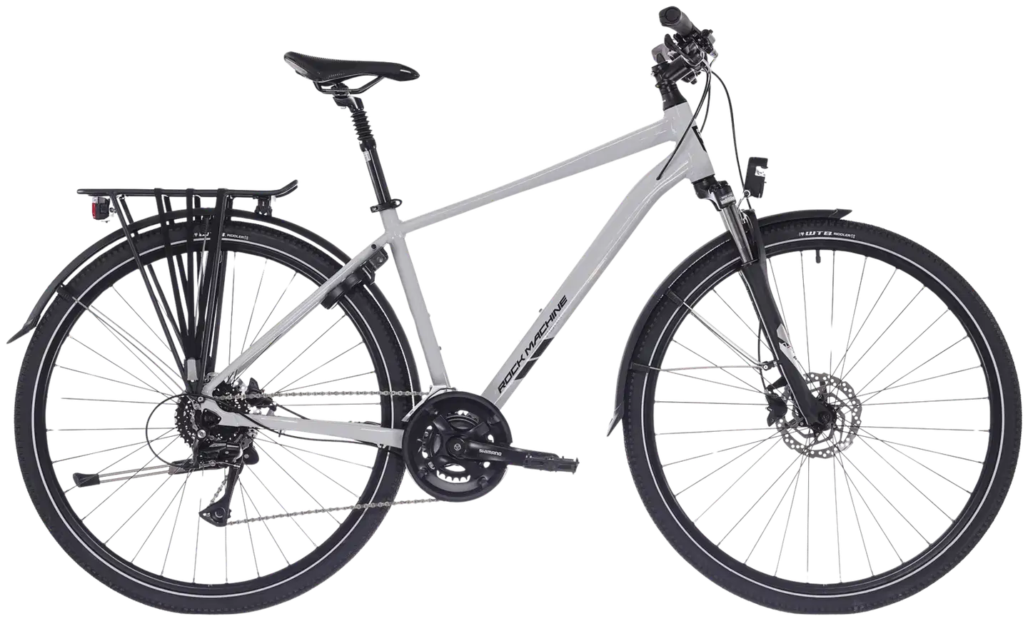 Rock Machine Rokk 40 28” Hybridipyörä 16 vaihdetta runko L harmaa