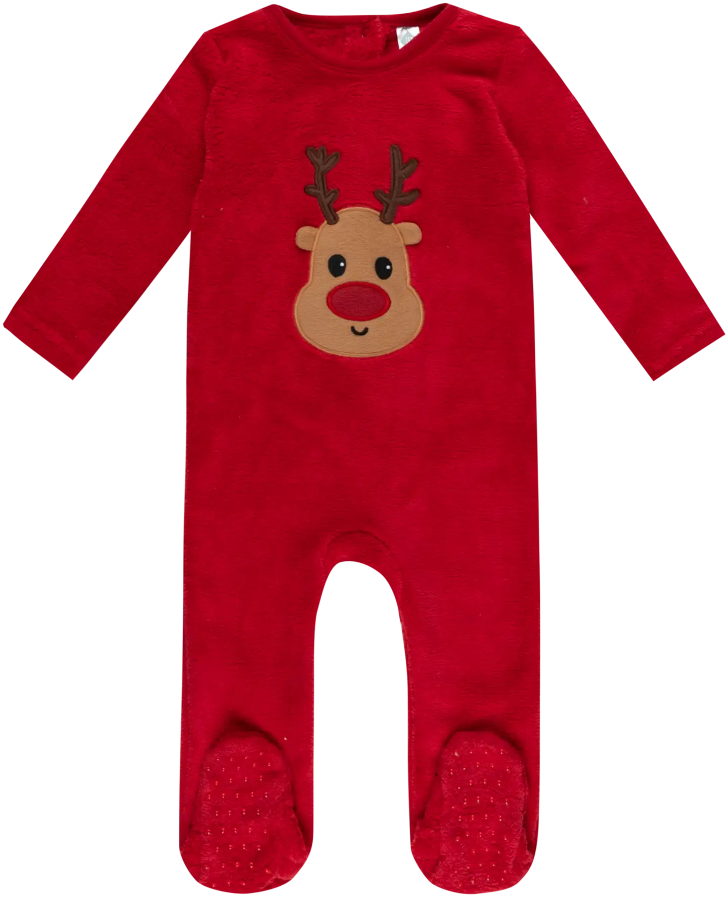 TEX BABY vauvojen potkupuku fleece Petteri Poro - RED - 1