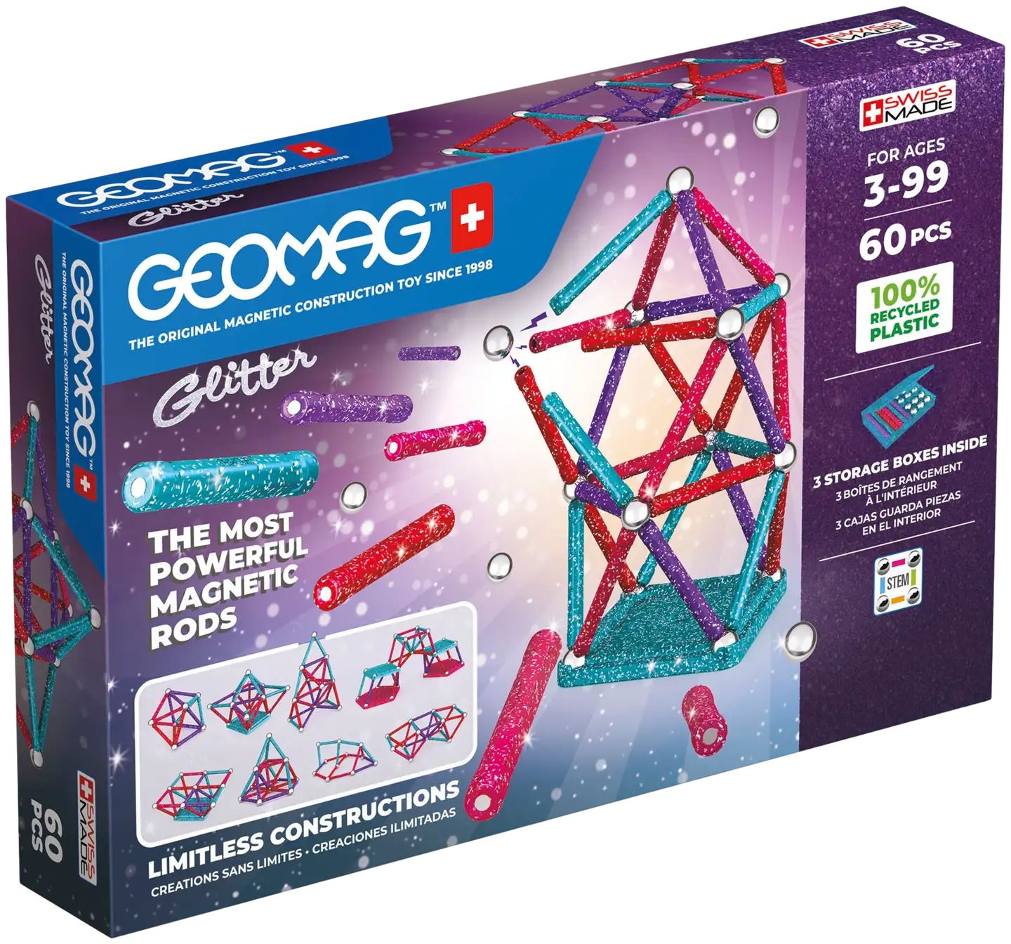 Geomag Glitter Recycled 60 - 1