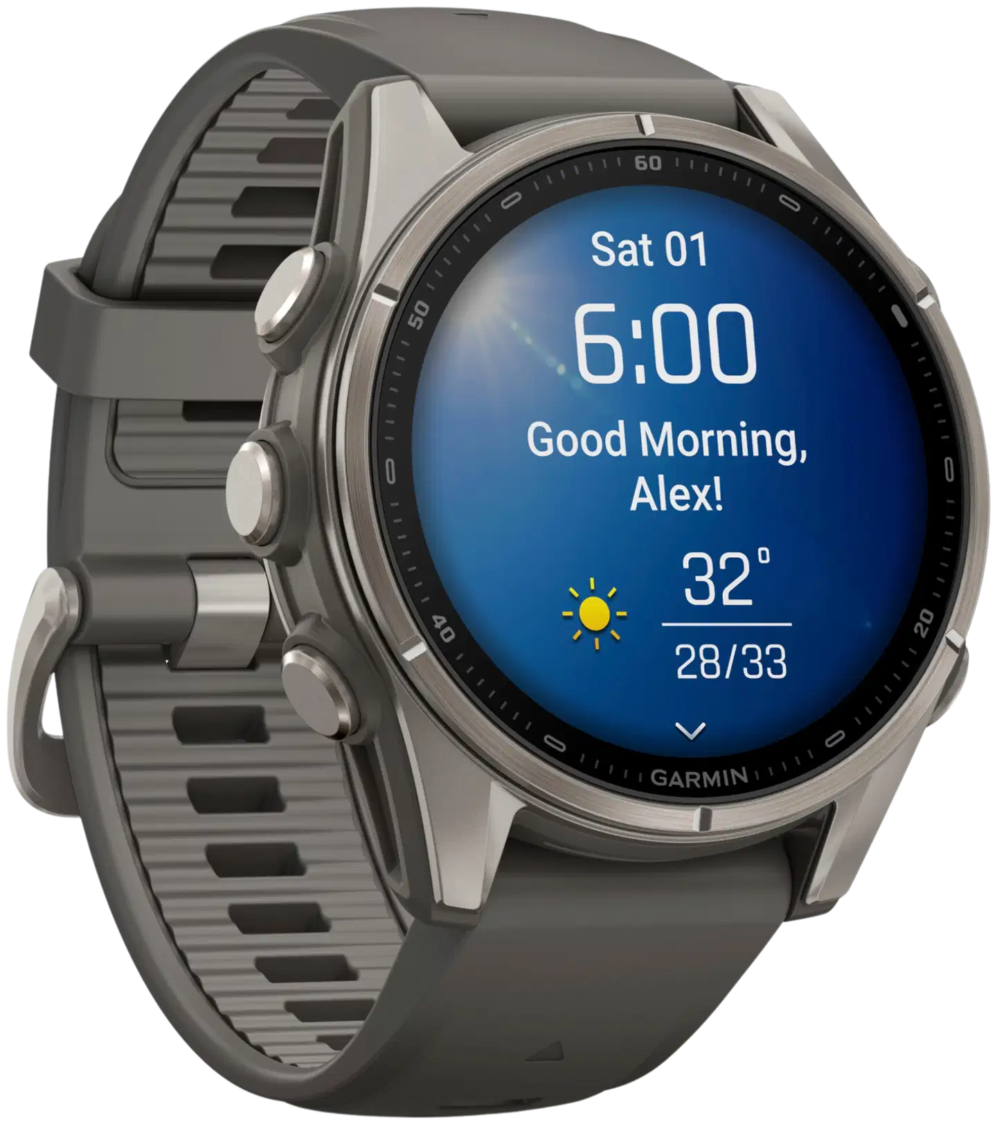 Garmin Fenix 9 43 mm titaani- ja kivenharmaa urheilukello - 6