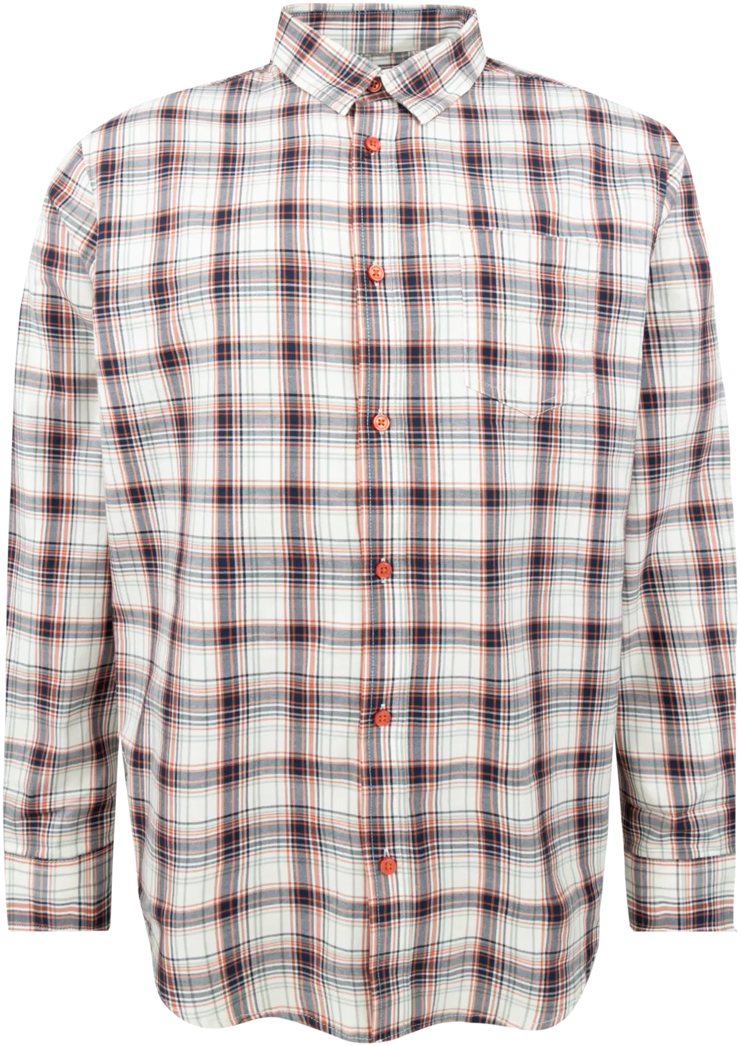 House miesten ruuduullinen kauluspaita 194H032610 - Orange check - 1
