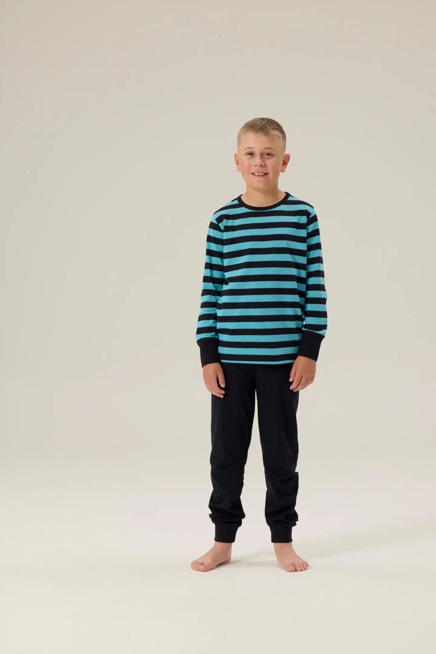 RATIA® lasten pyjama, K325120072 - petrolinsininen/musta - 4