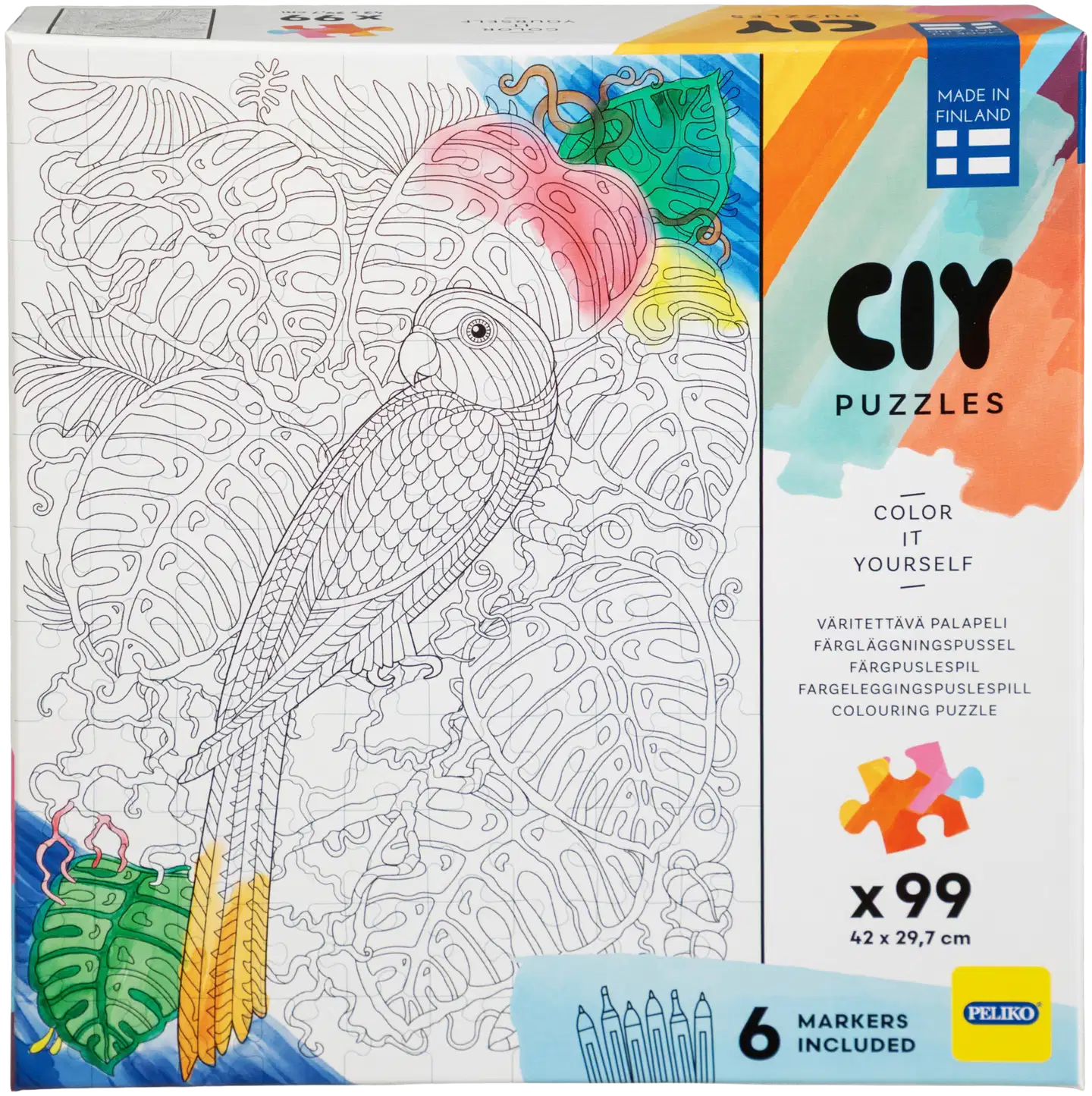 Peliko palapeli Color it Yourself 99 palaa tussit, erilaisia - 9