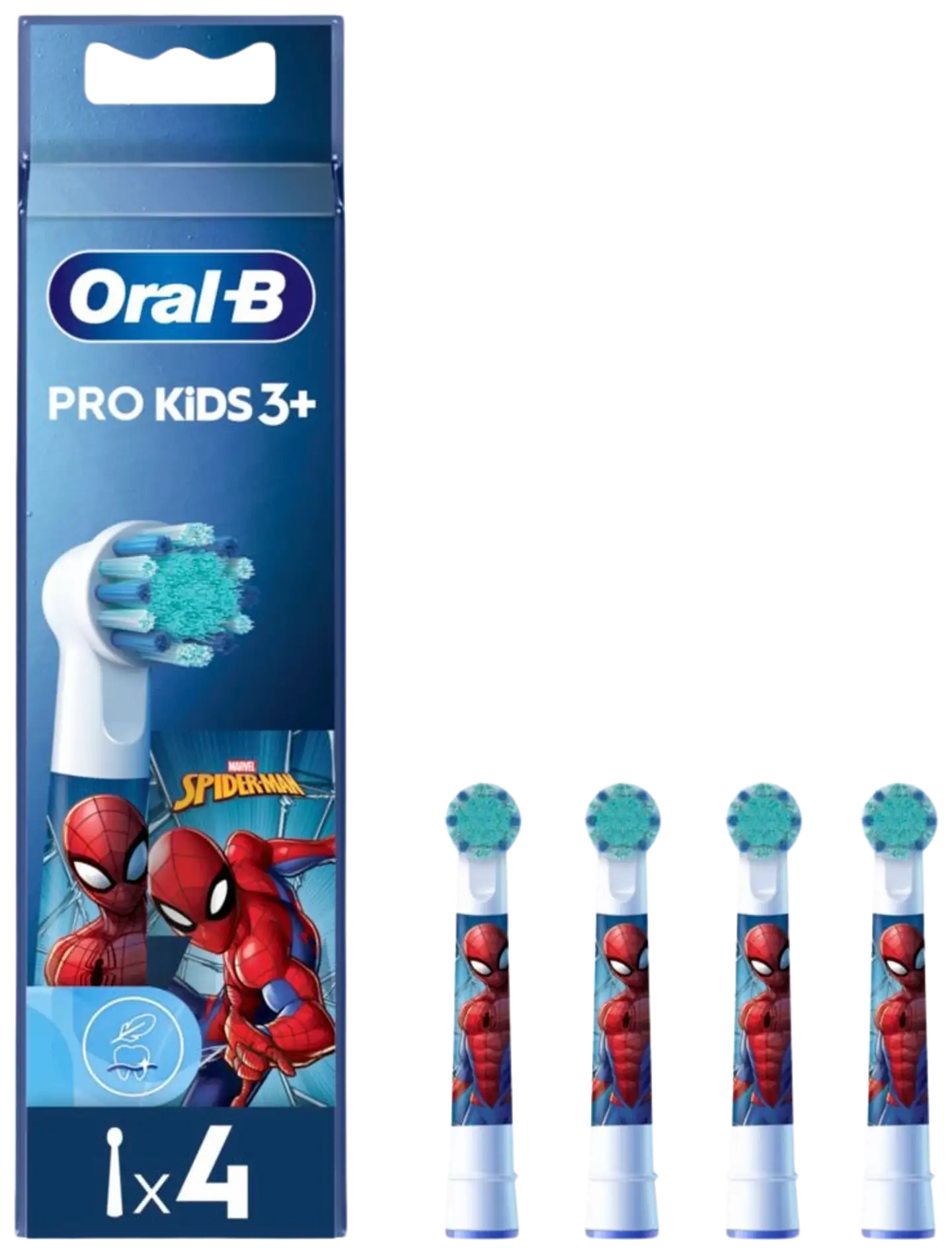 Oral-B Lasten vaihtoharjat Spiderman 4 kpl