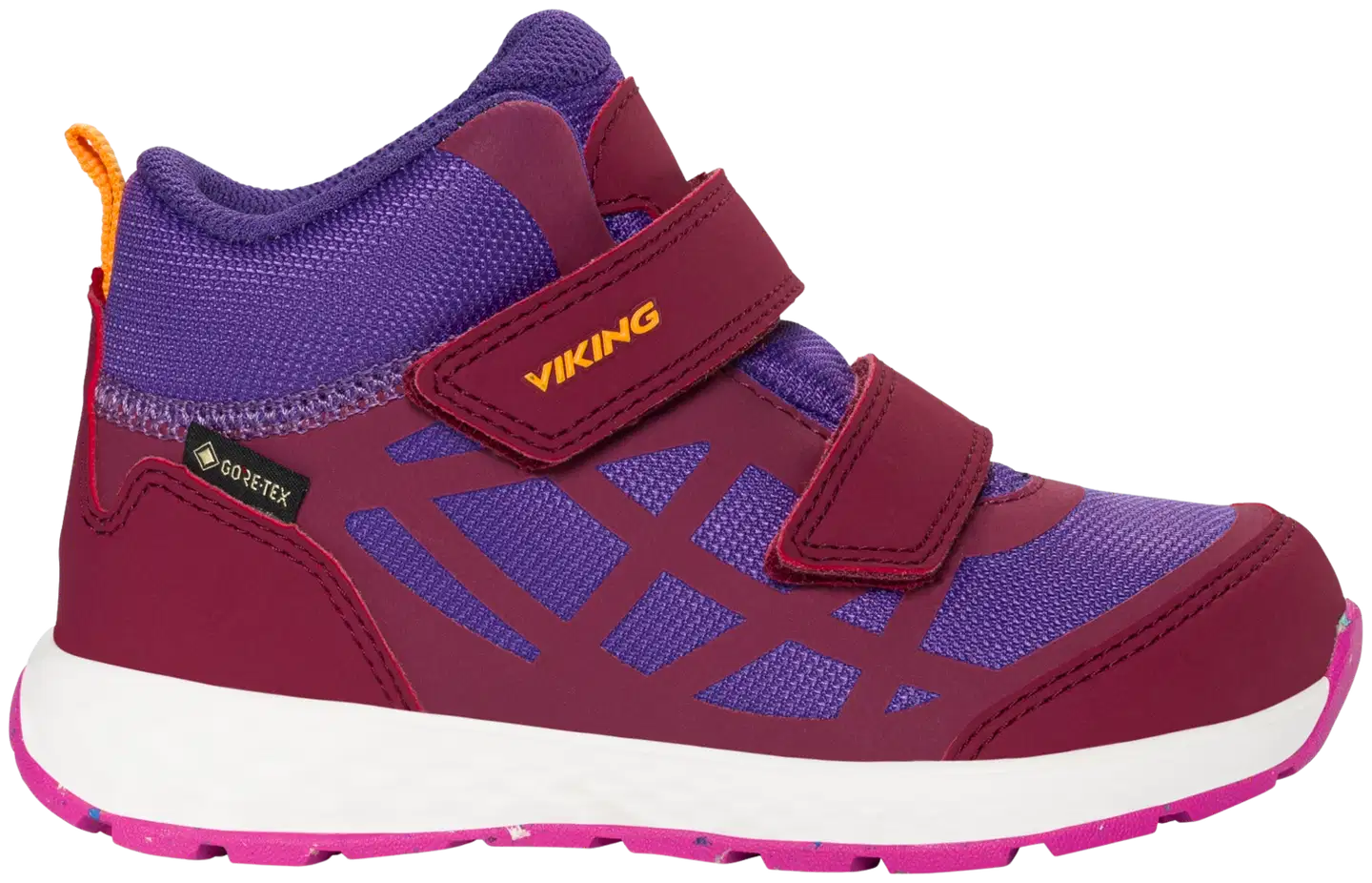 Viking lasten Gore-Tex välikausikenkä Veme Mid - Burgundy/Violet - 1
