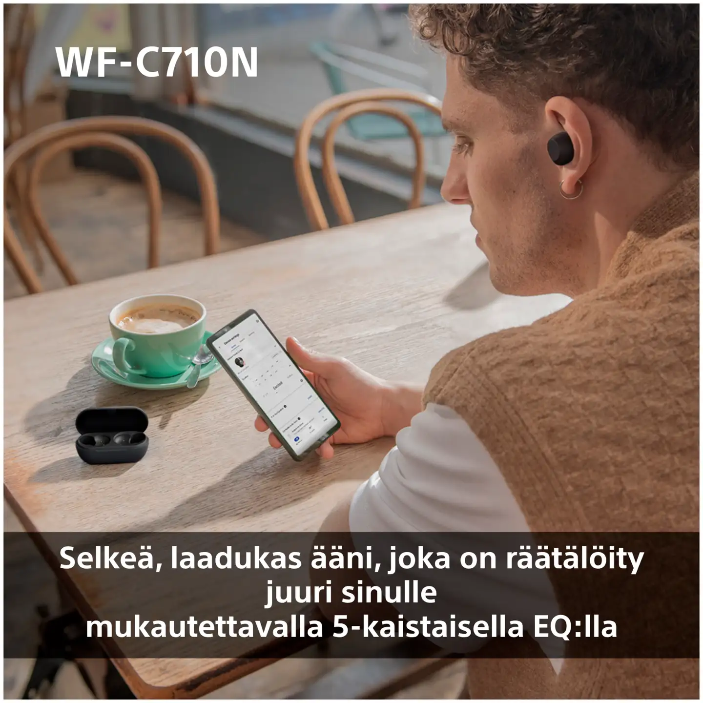 Sony langattomat vastamelunappikuulokkeet WF-C710NW valkoinen - 4